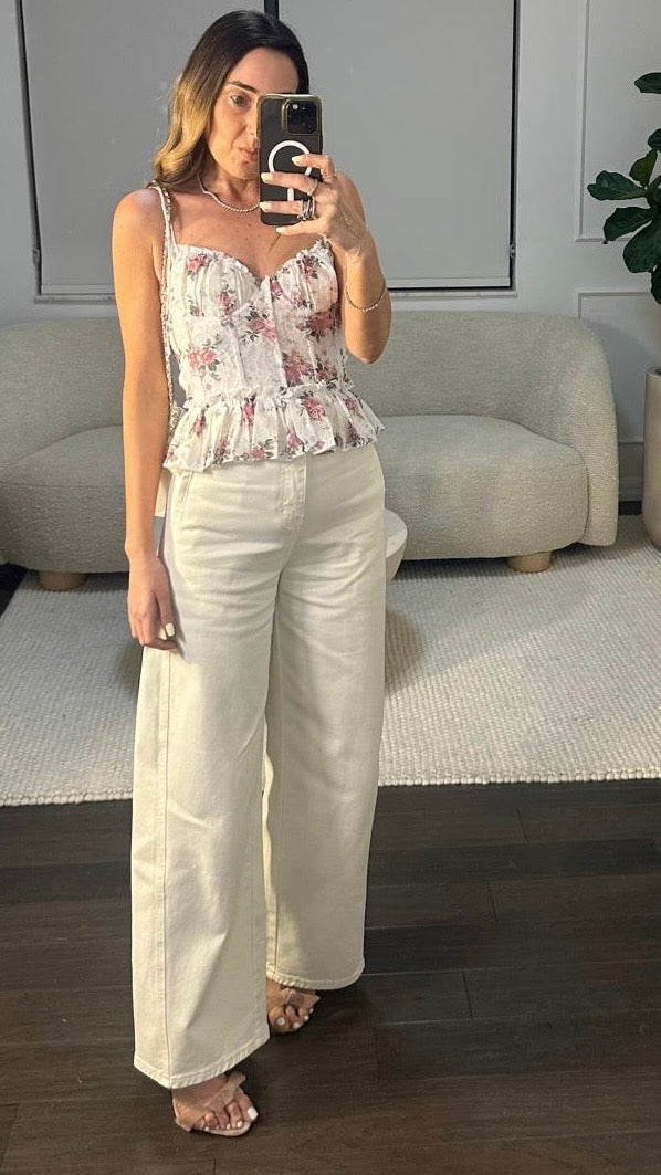 FLORAL CORSET TOP