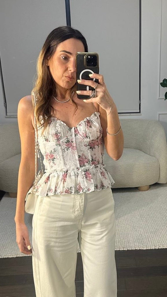 FLORAL CORSET TOP