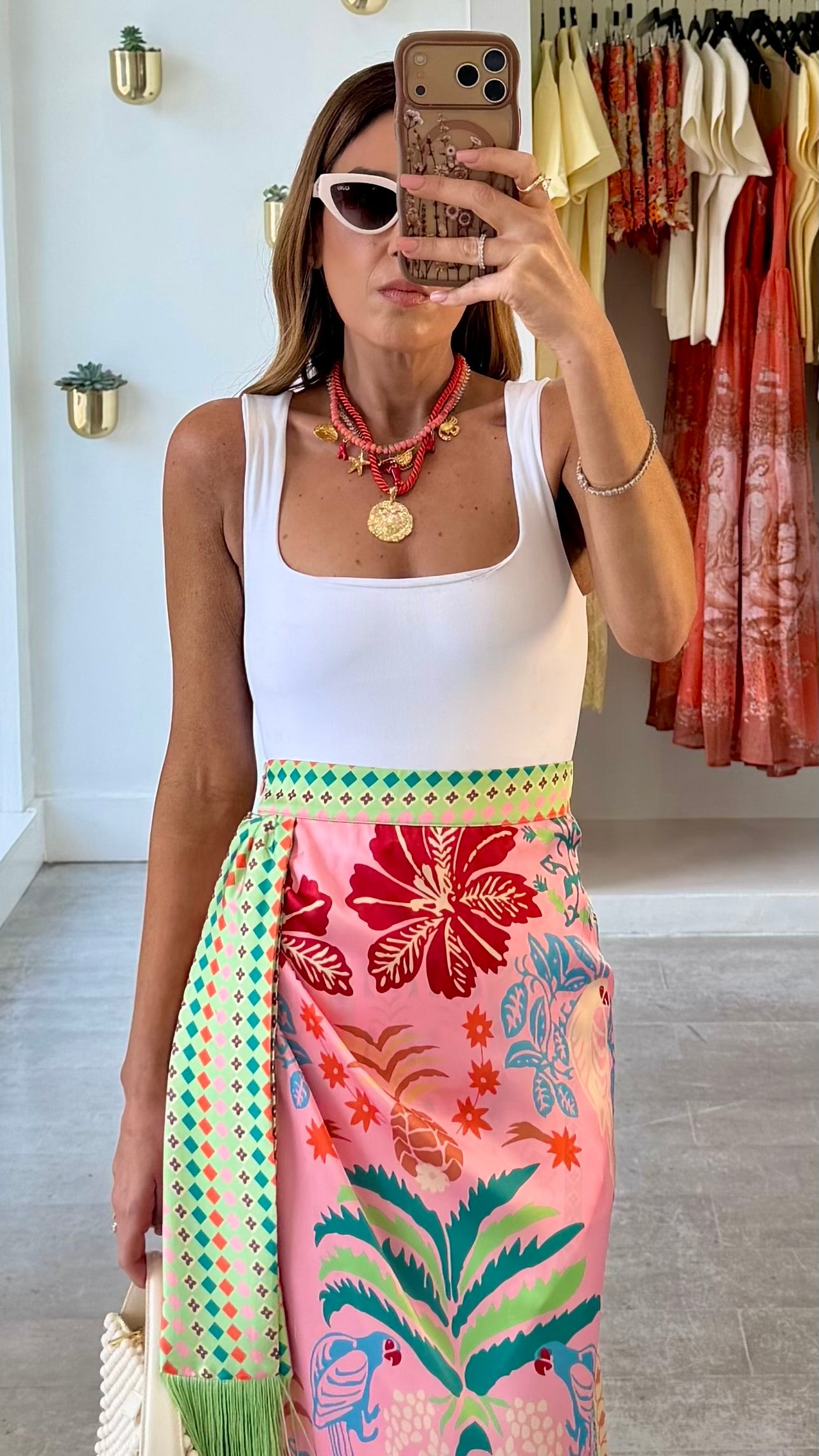 PALMA WRAP MIDI SKIRT