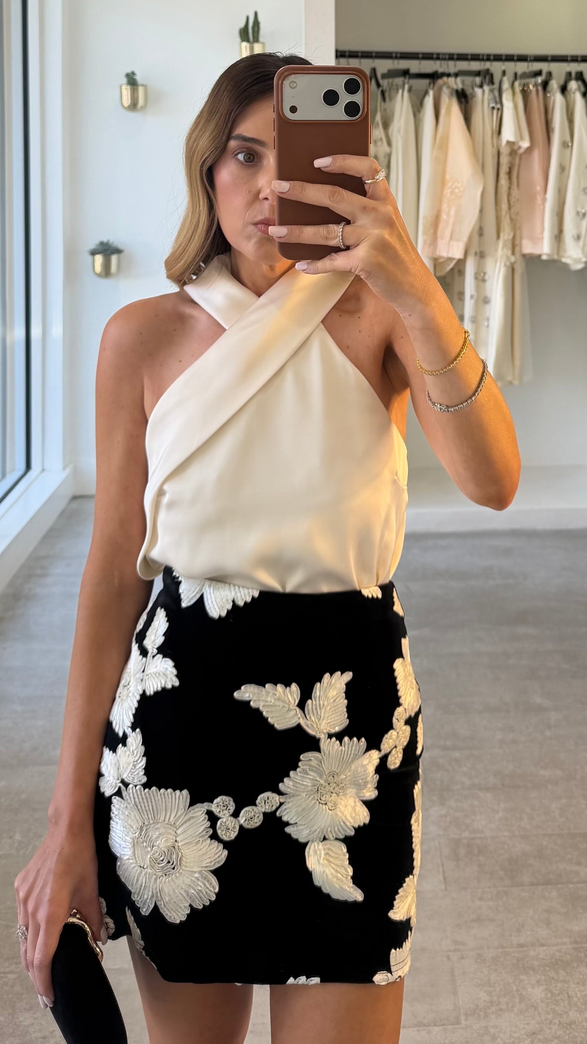 WHITE ROSE SKIRT