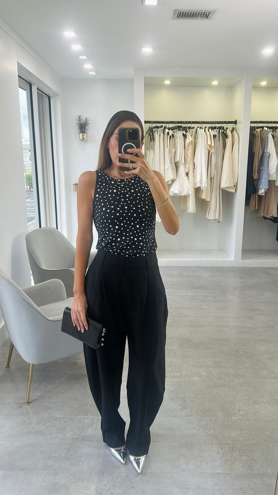BLACK TACHUELA TOP