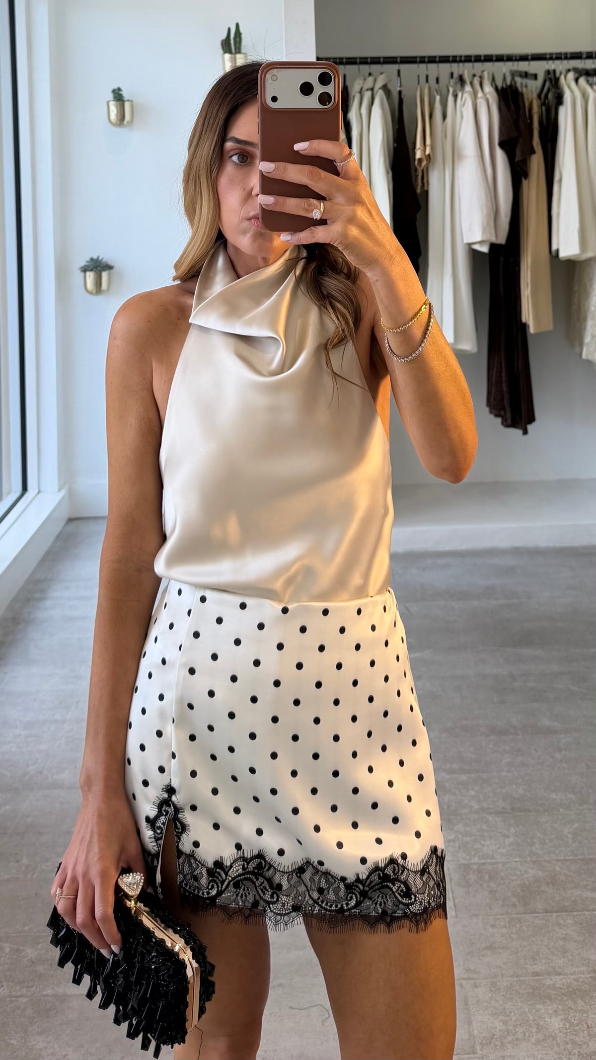 IVORY NECK TOP