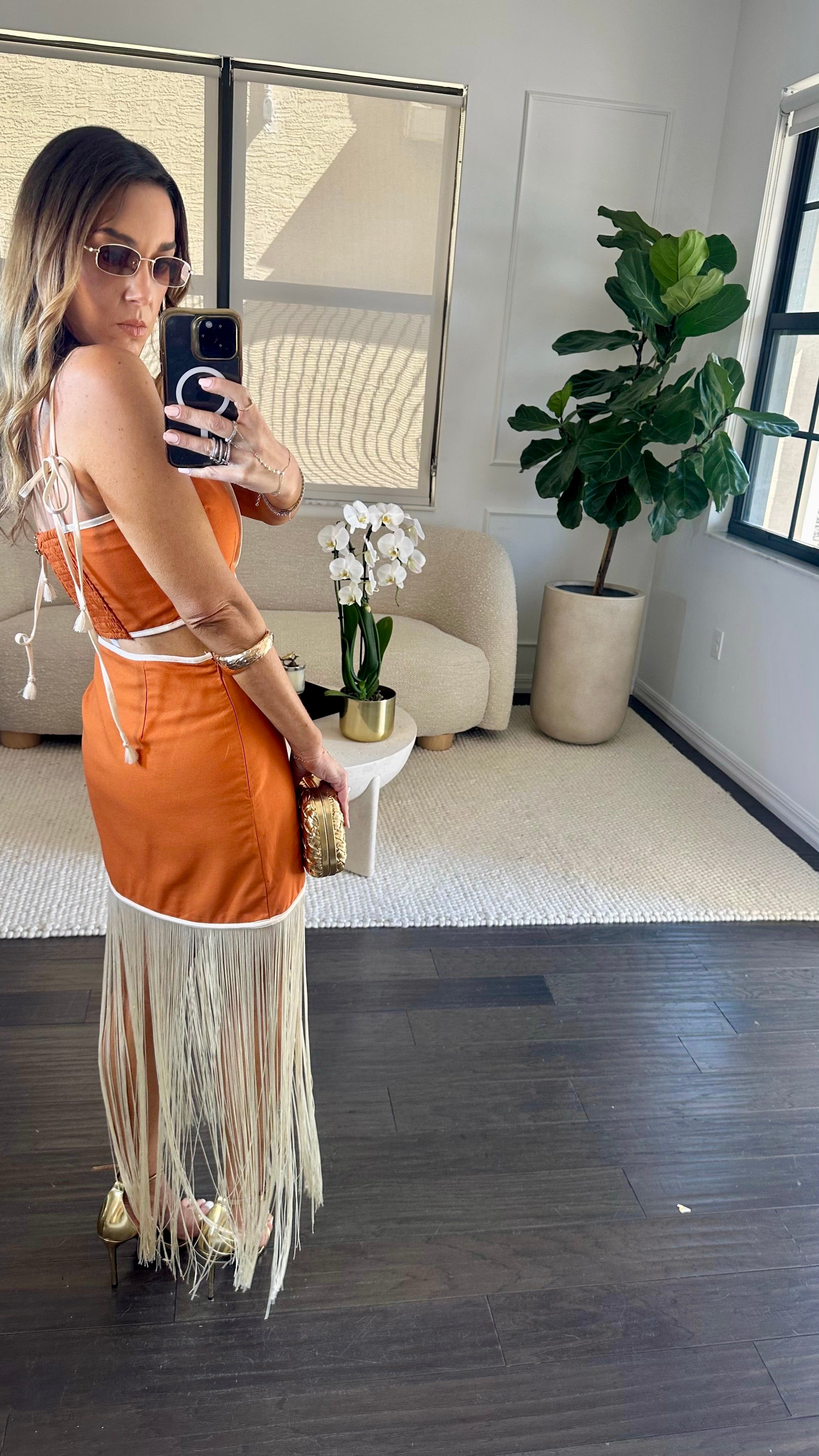 TERRA FRINGE SKIRT SET