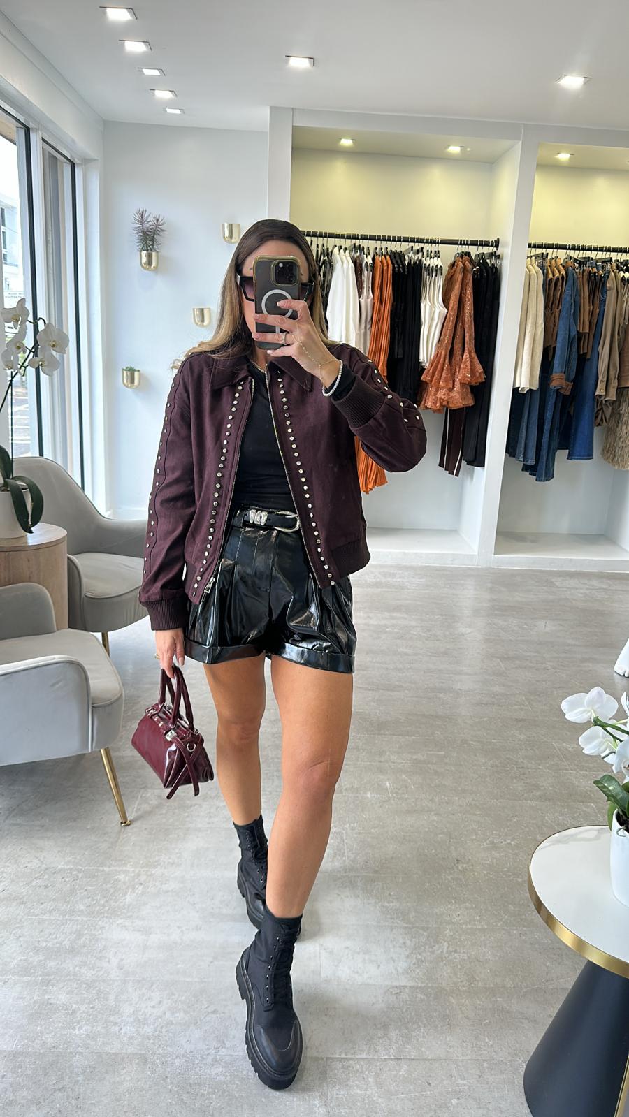STUDDED MERLOT BOMMER