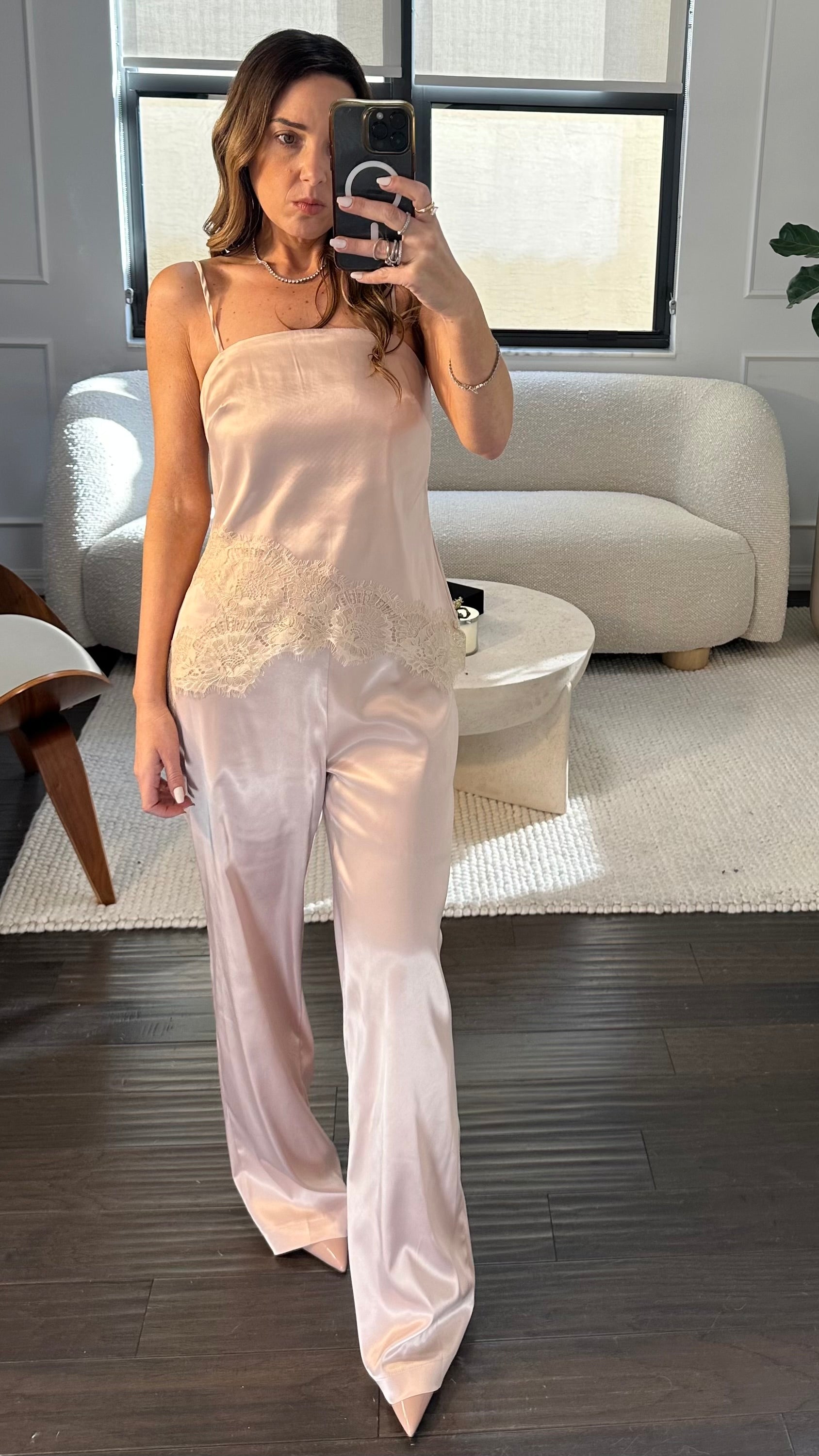 PEARL BLUSH LACE SET