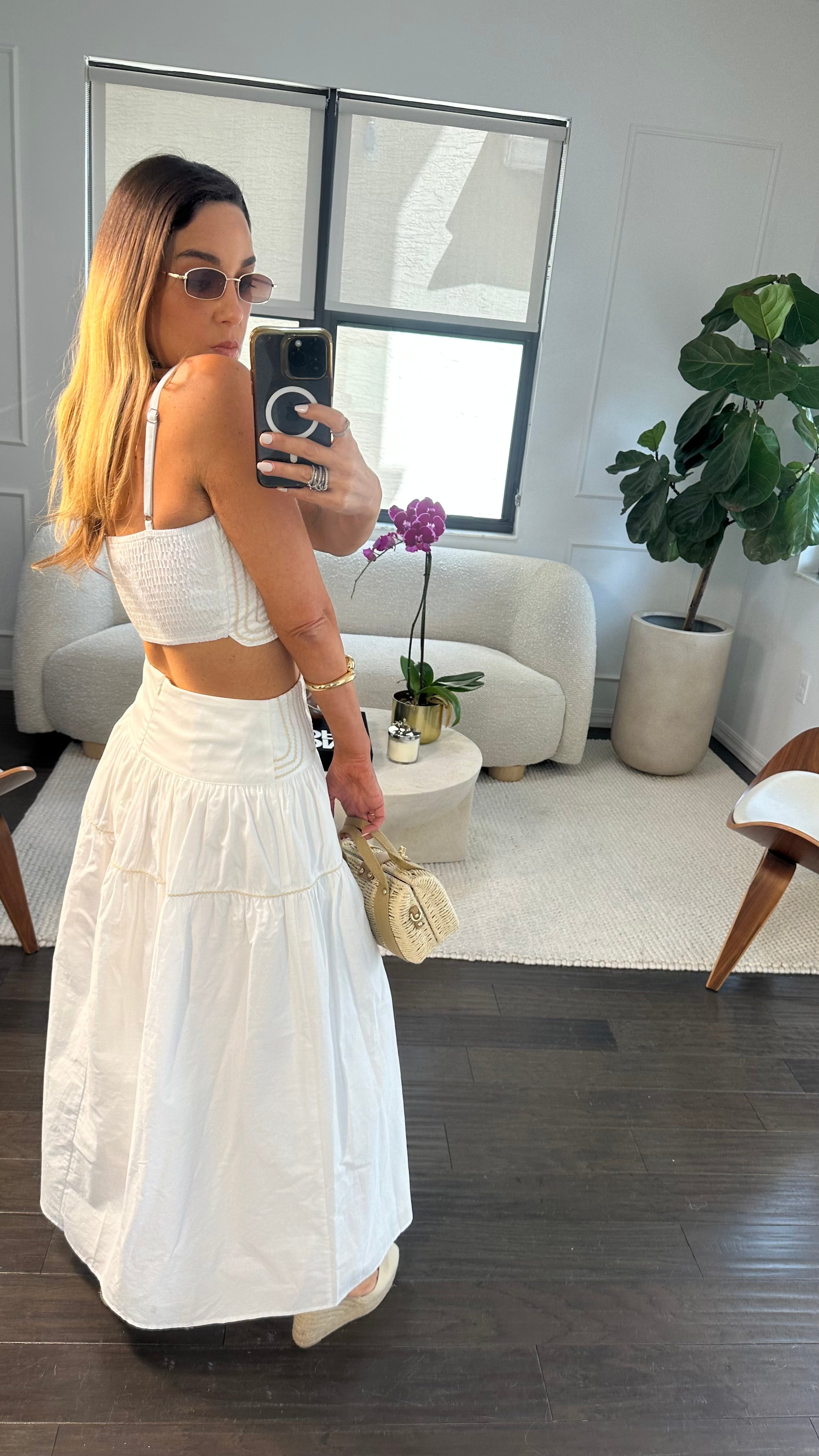 STITCH SCALOP SKIRT SET