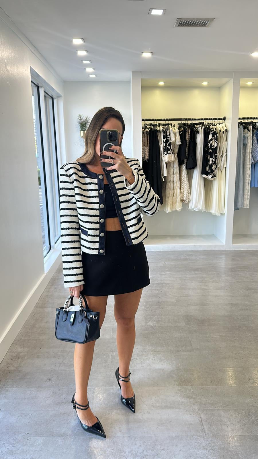 CROPPED STRIPE JACKET