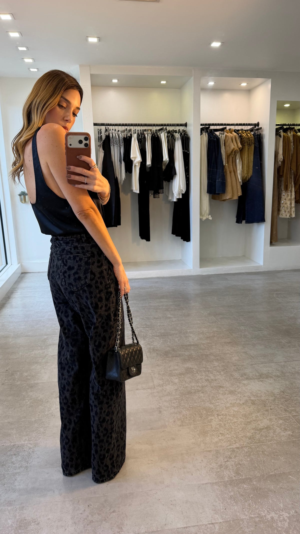 THE NAVY SILK TOP