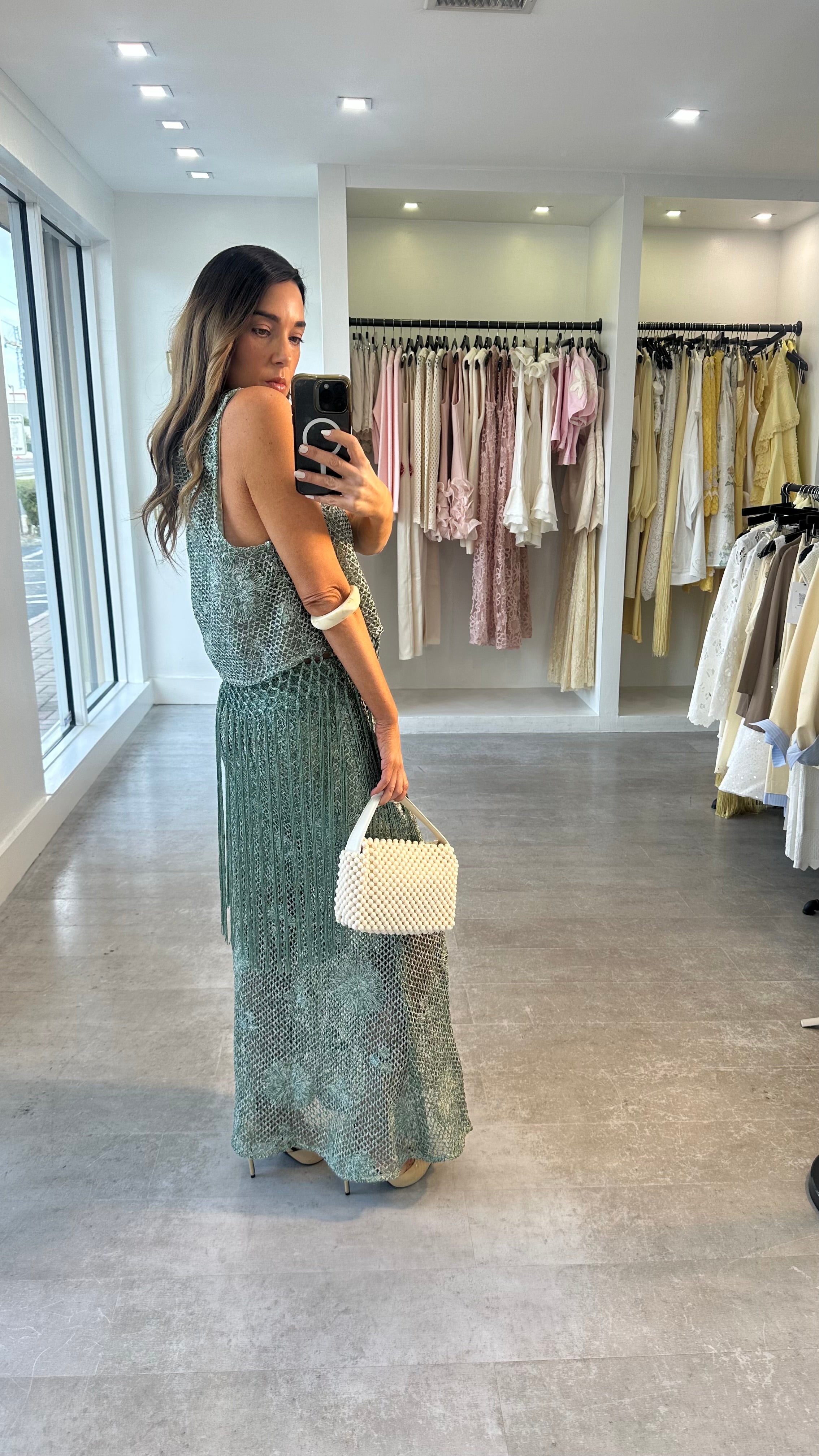 SAGE CROCHET FRINGE SET