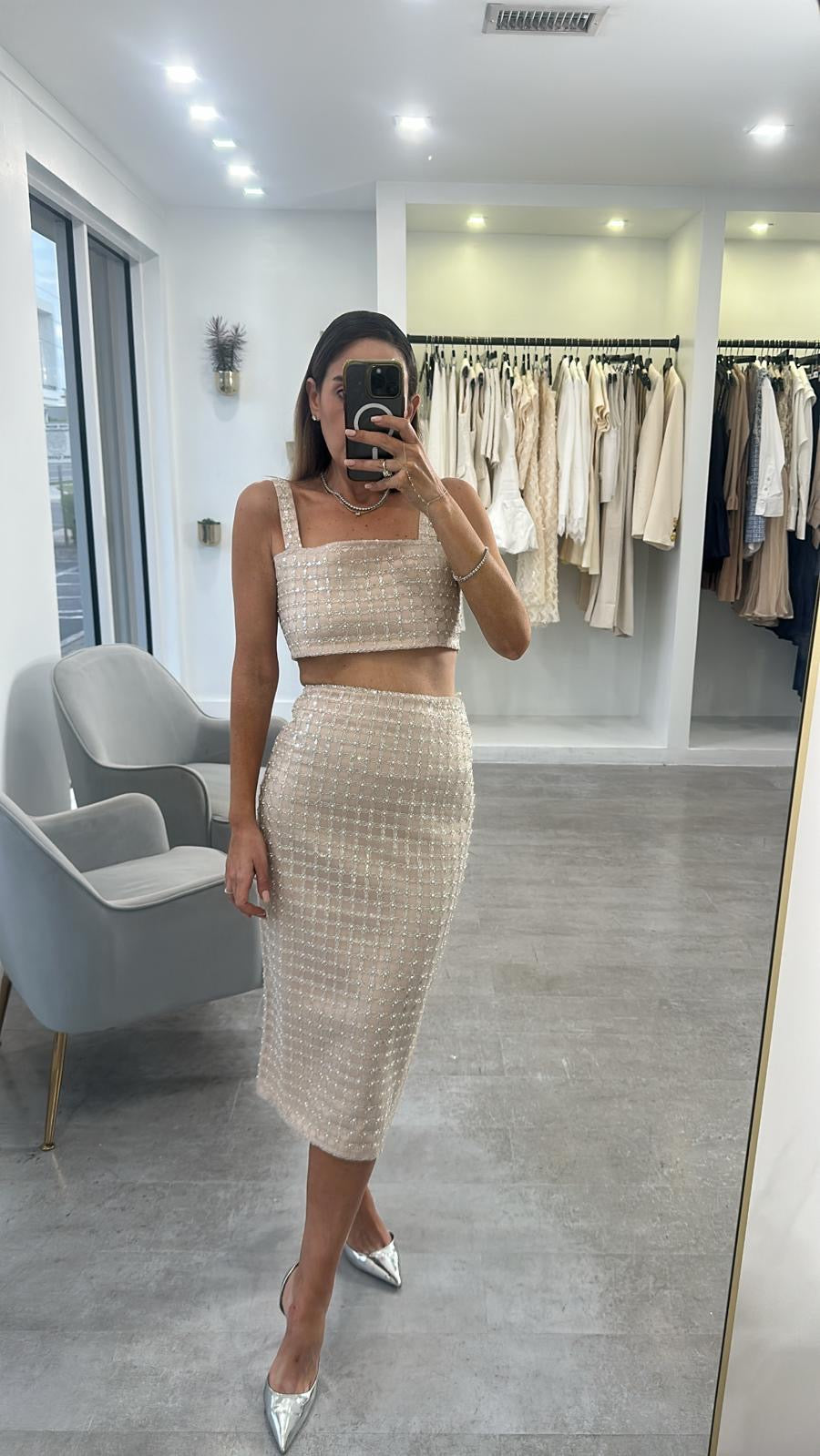 SHINE MIDI SKIRT SET