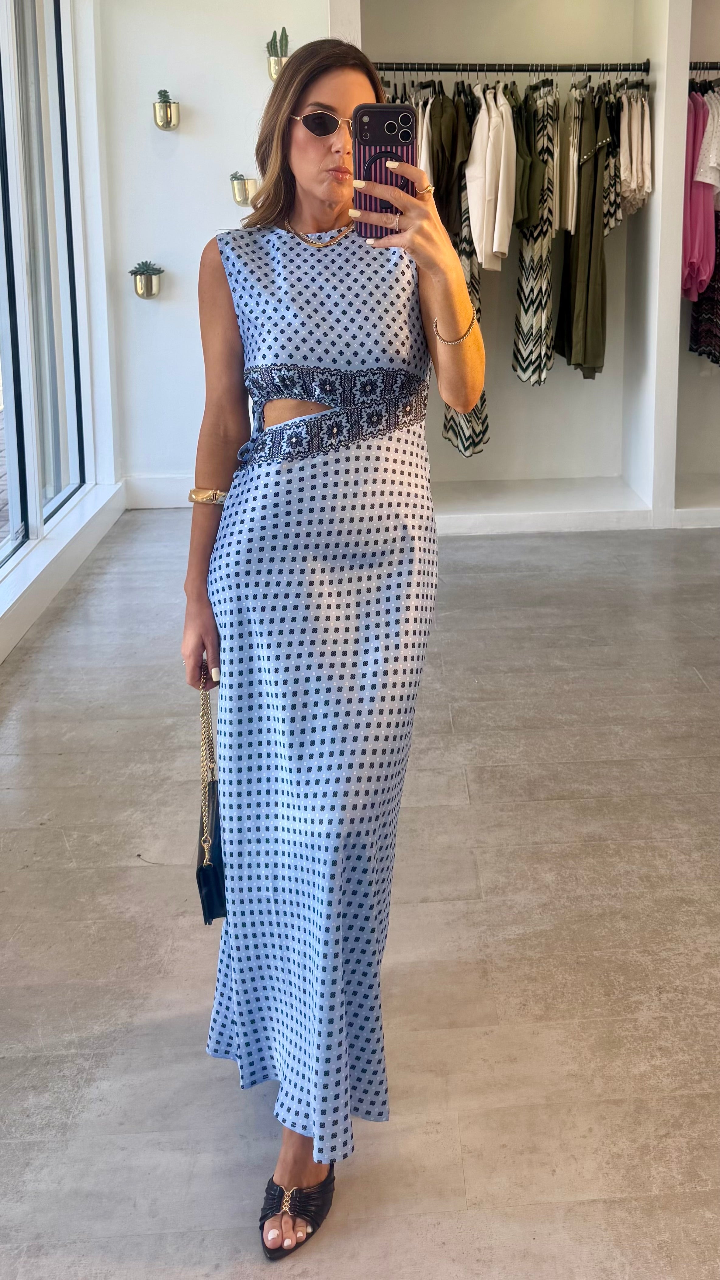 AZURE CINCH DRESS