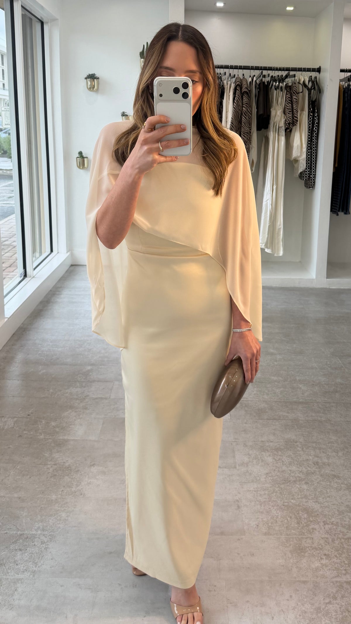 VANILLA CAPE DRESS