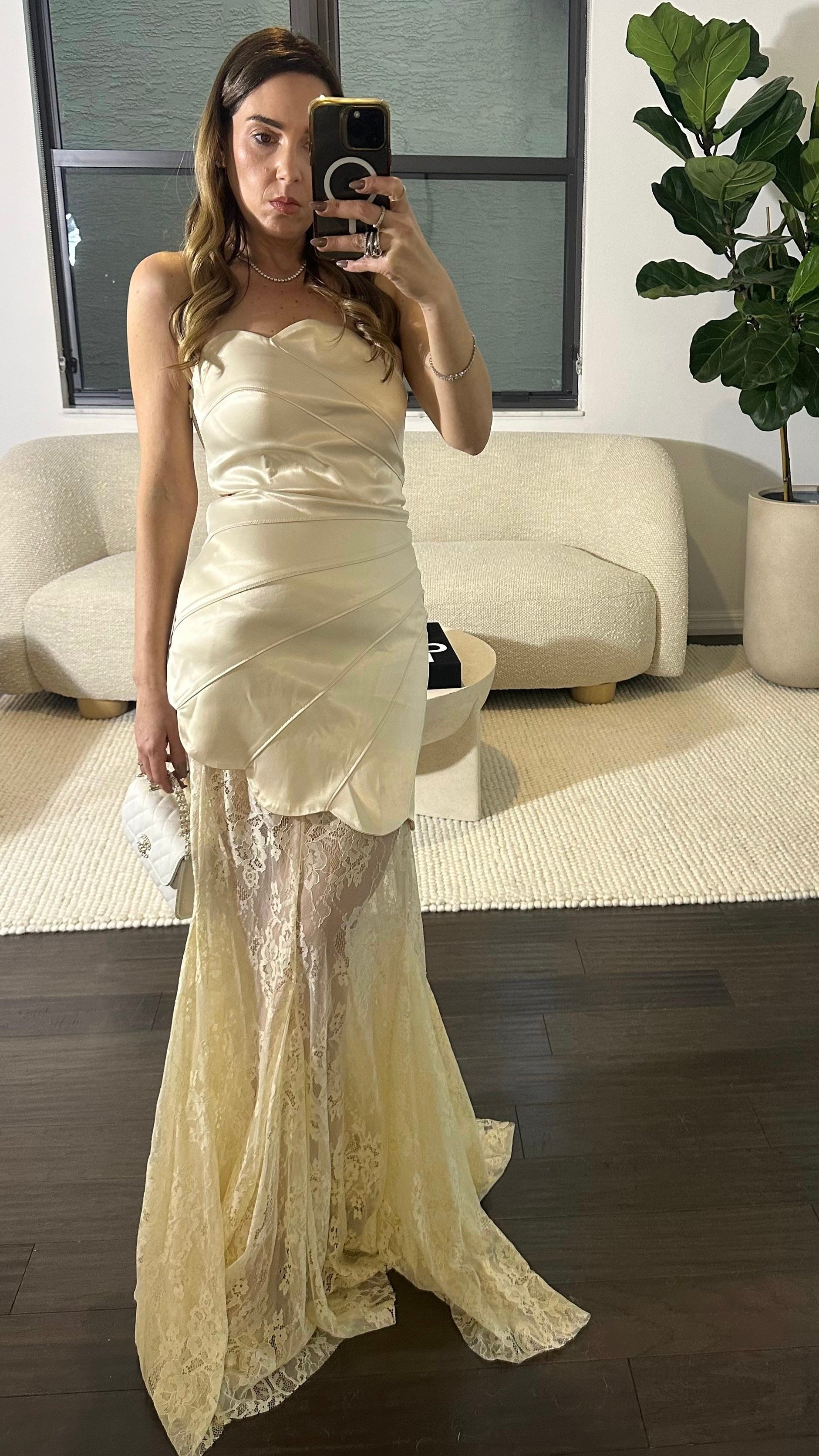 Ivory Moonlight Lace Gown