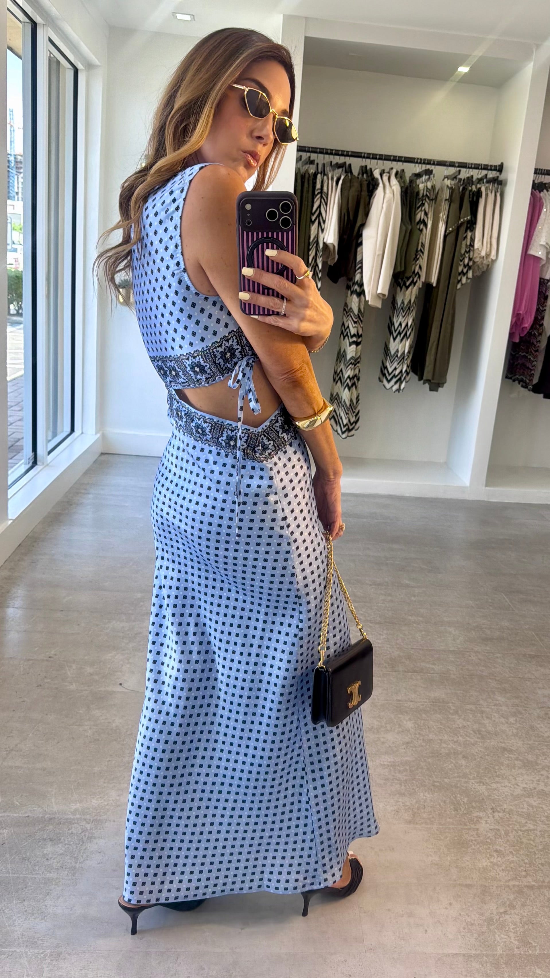 AZURE CINCH DRESS