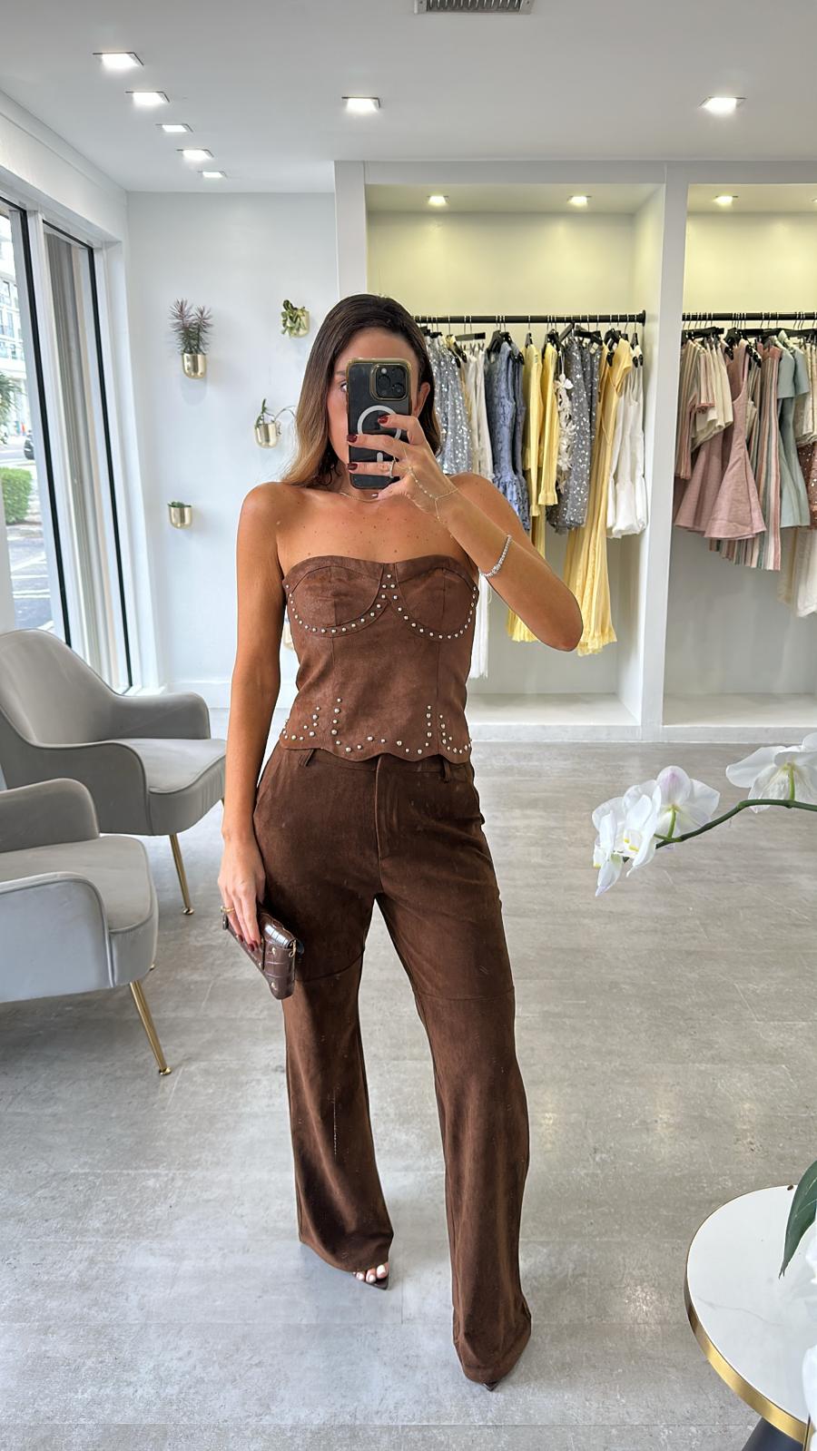 MOCHA TACHUELA CORSET