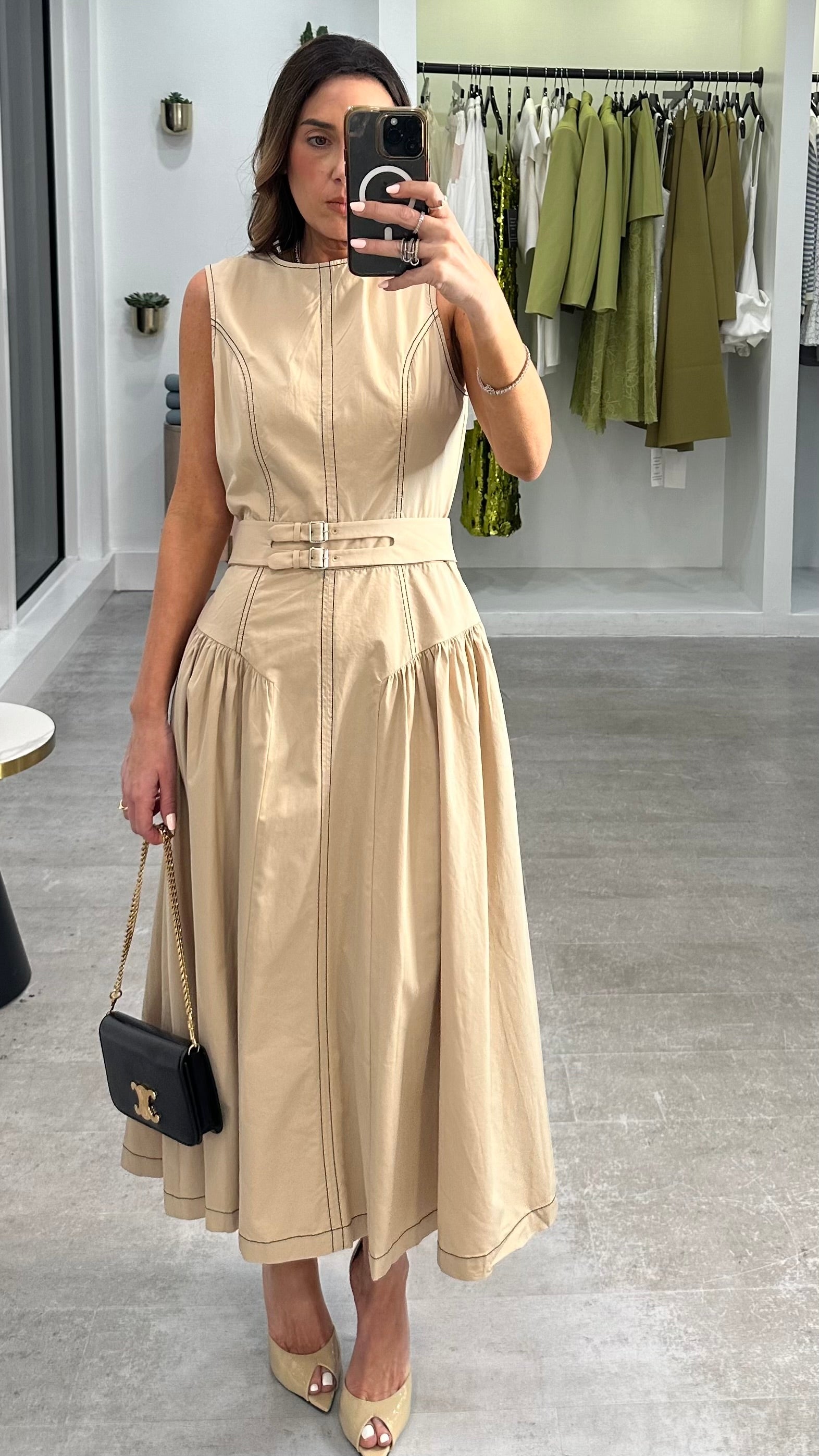 BEIGE UTILITY DRESS