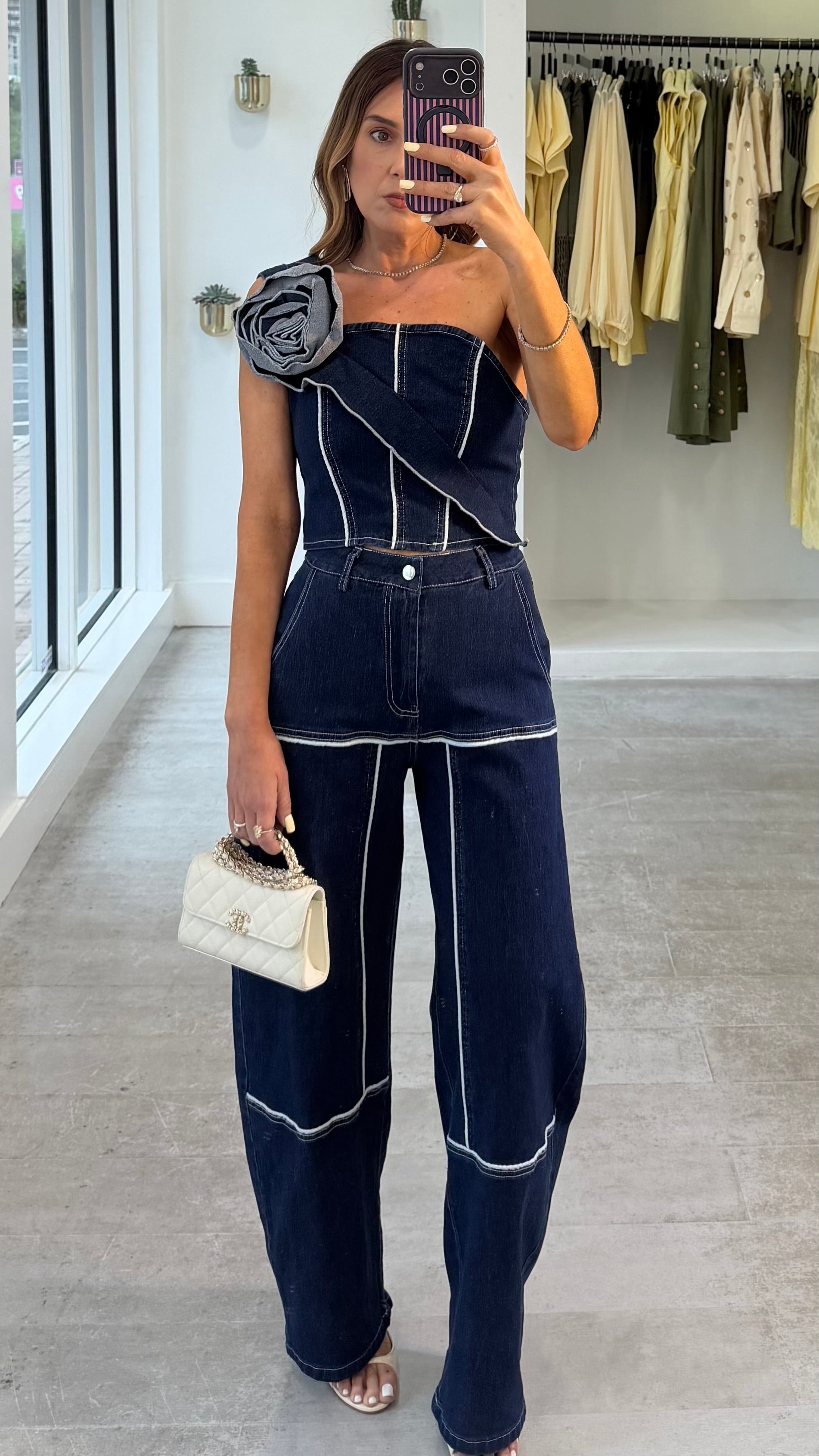 ROSETTE DENIM SET