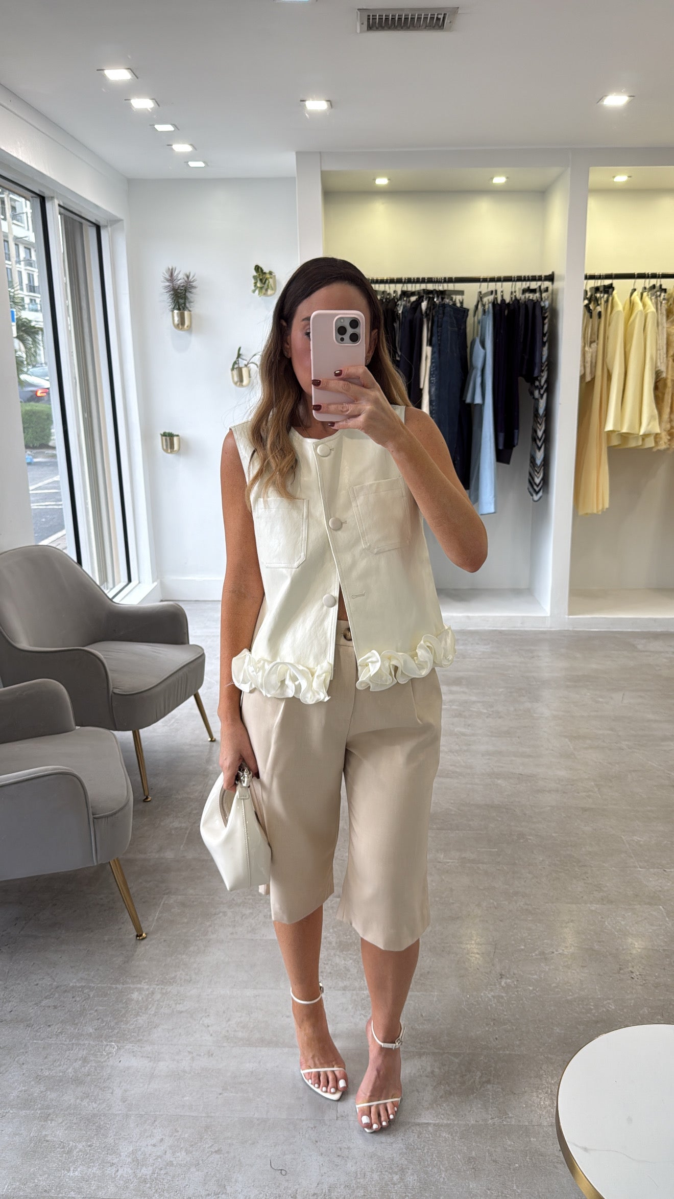FLOWER LEATHER VEST