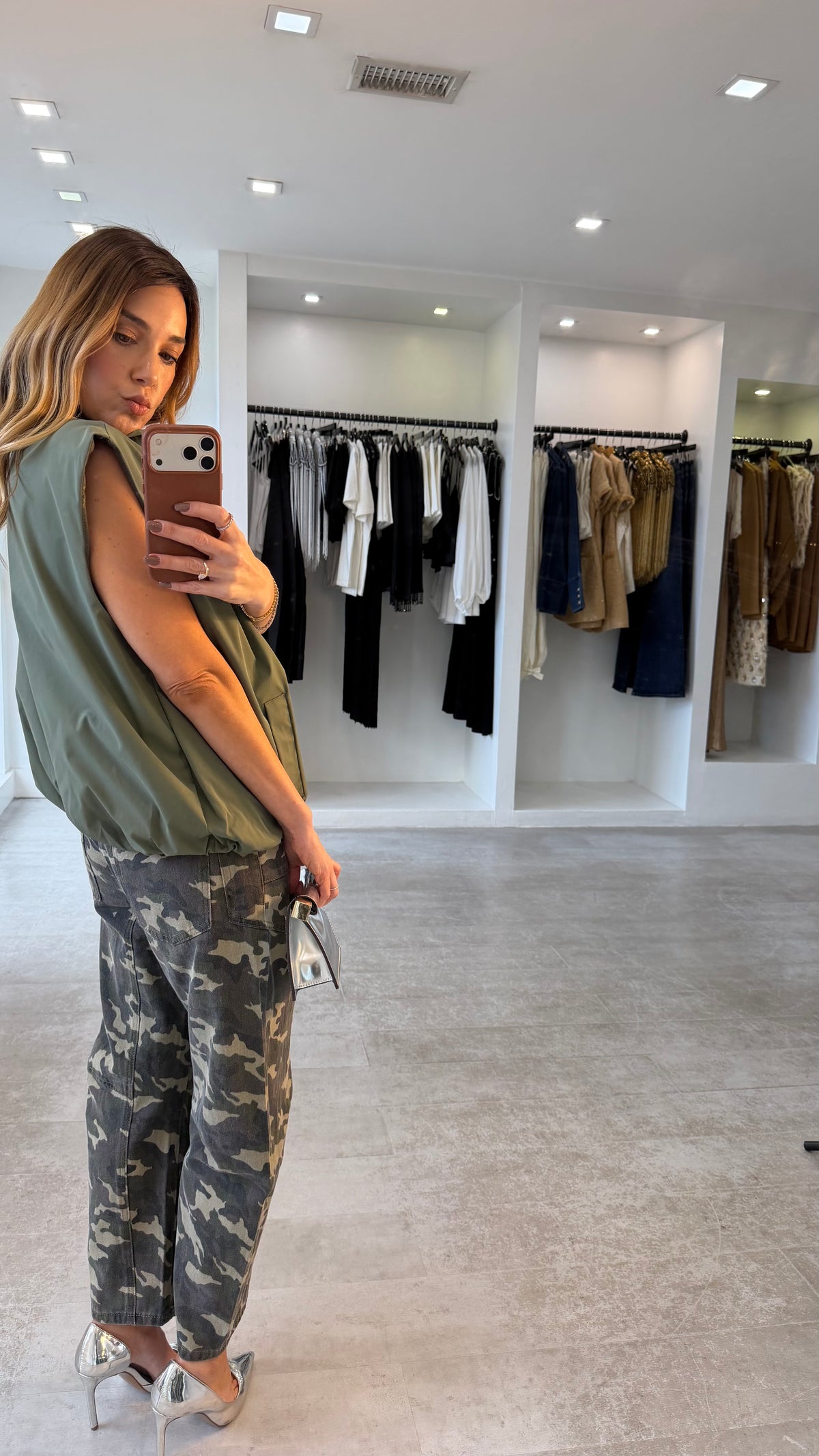 DRAWSTRING CAMO DENIM