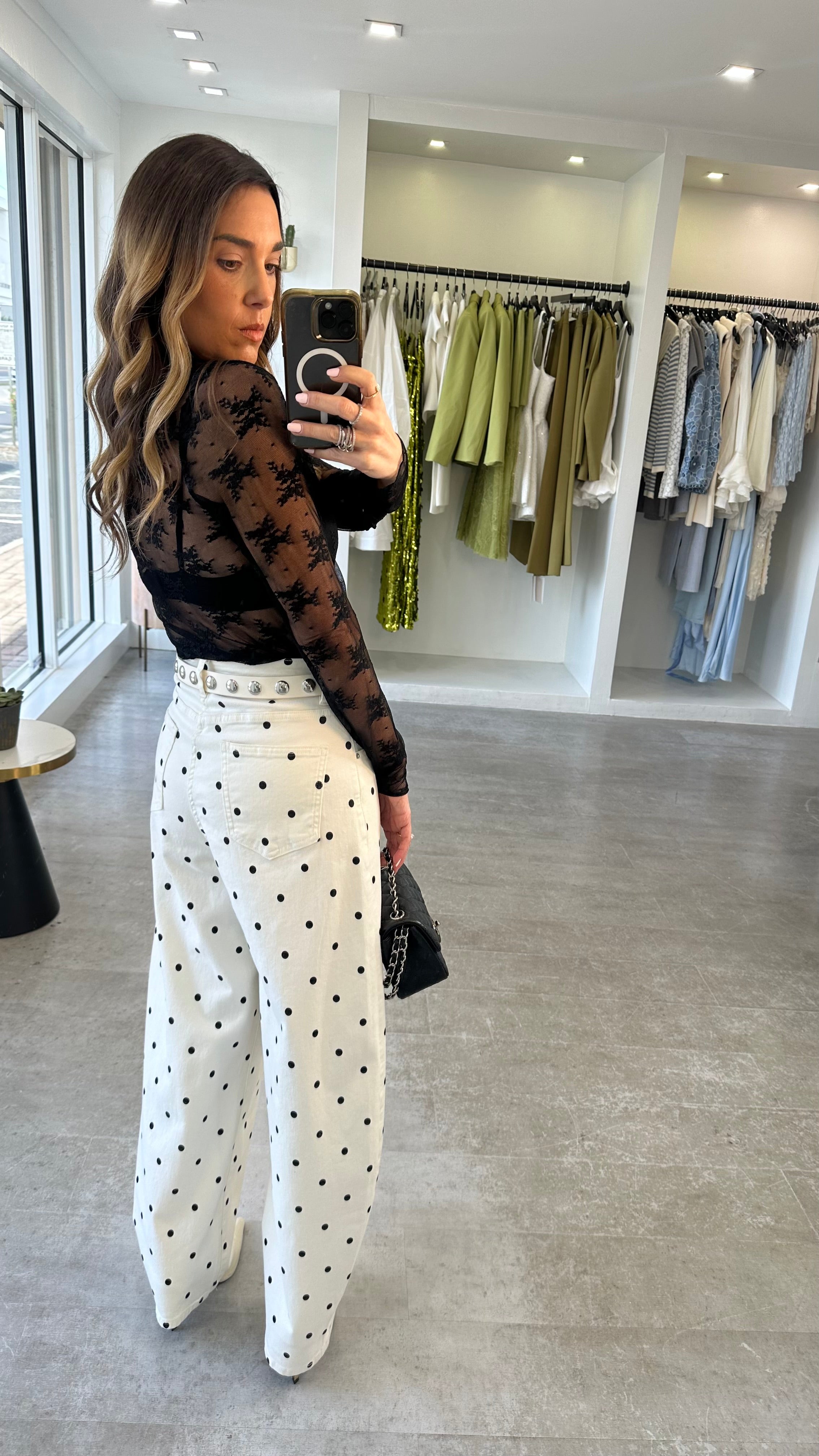 POLKA DOT WHITE BARREL