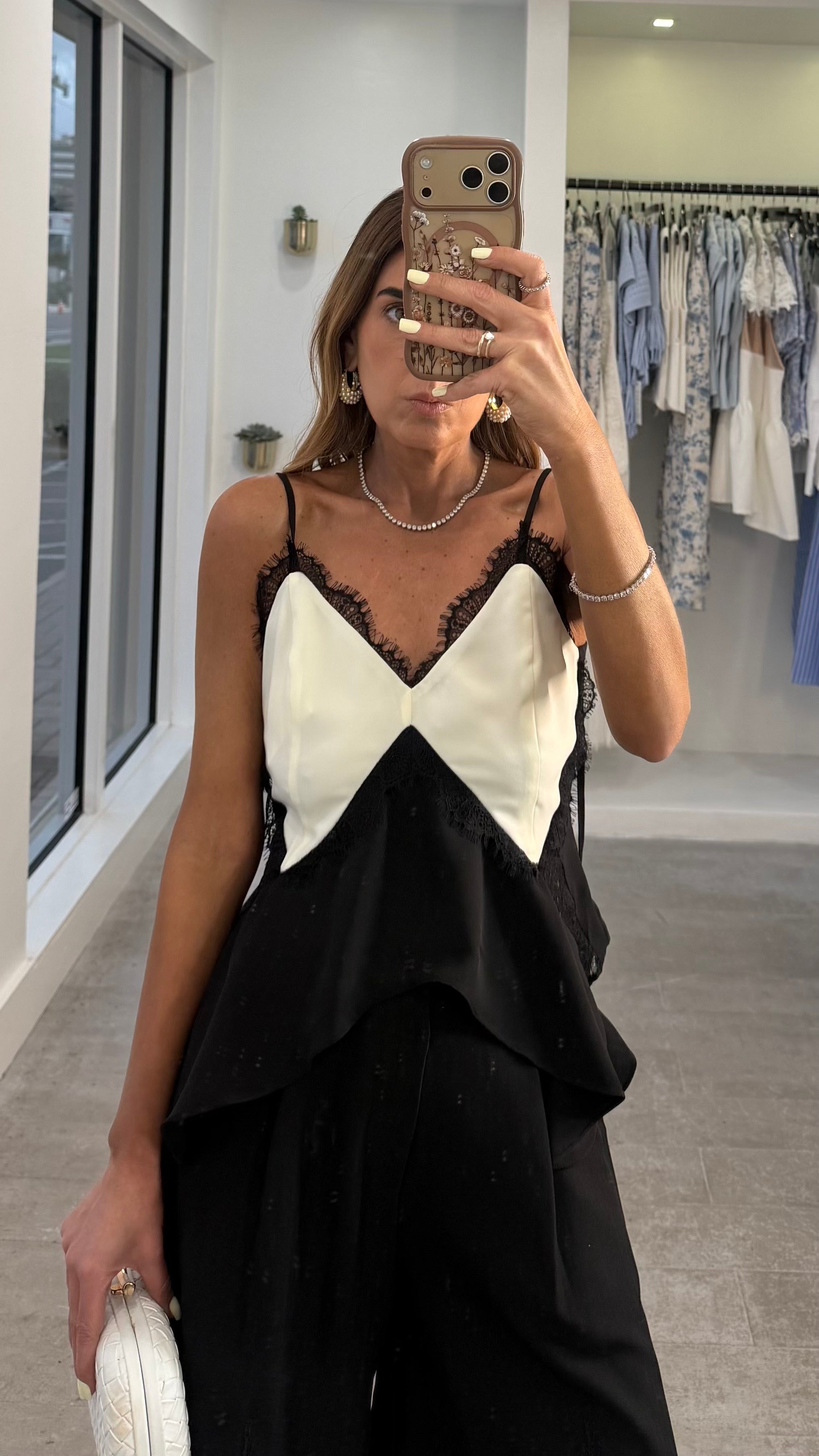CONTRAST LACE CAMI