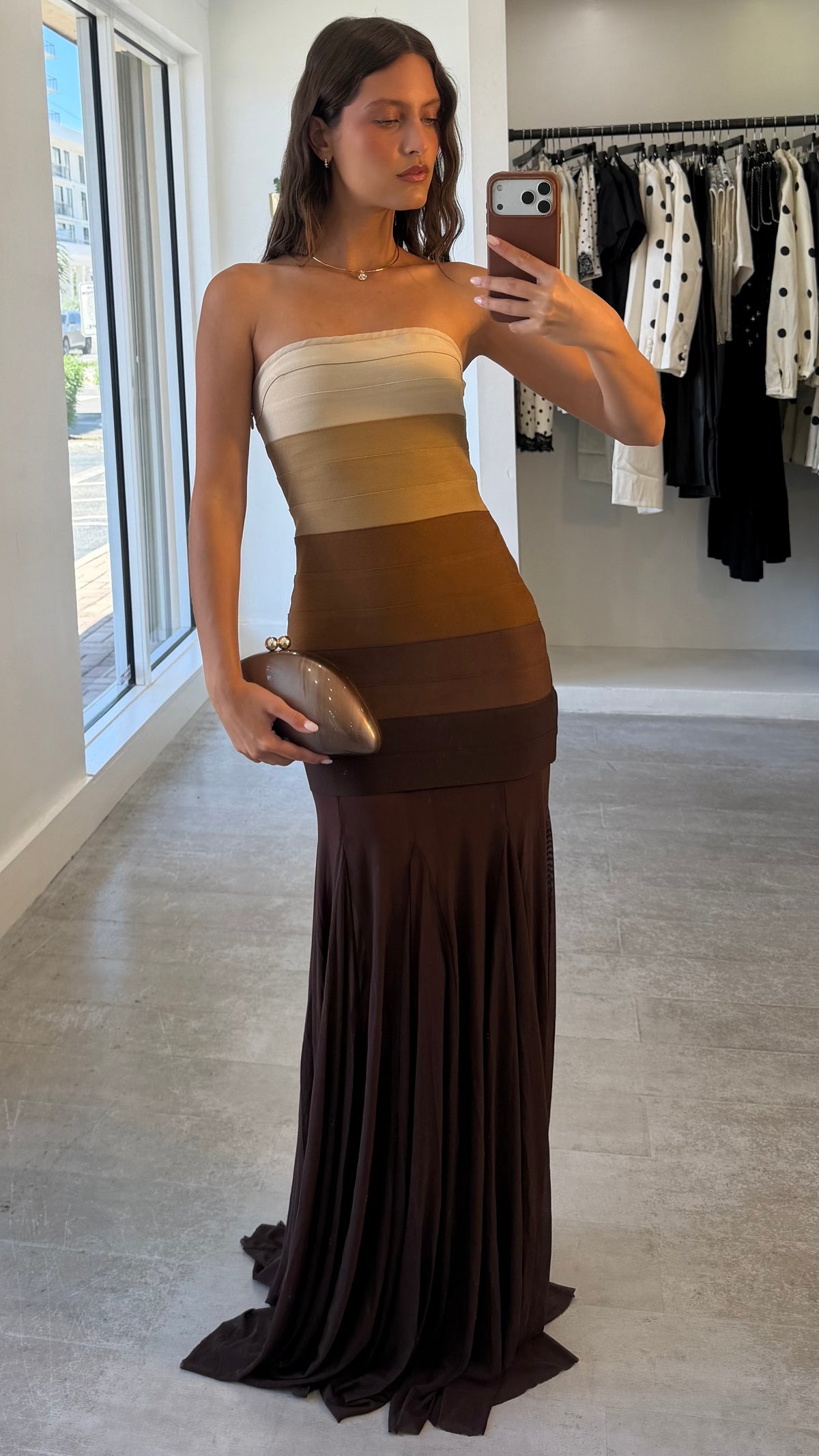 COFFE OMBRÉ DRESS