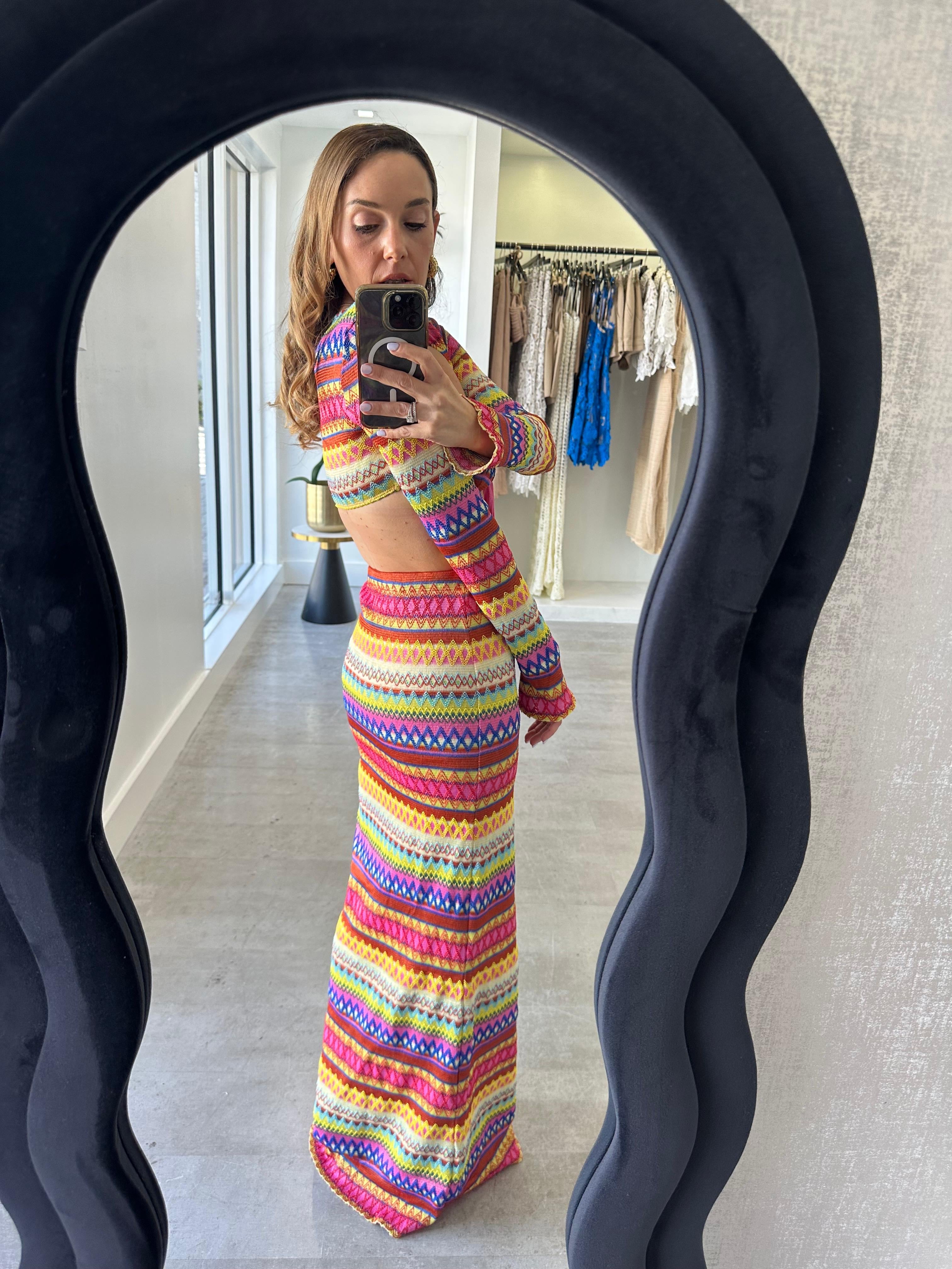 COLOR BUSTIER SKIRT SET