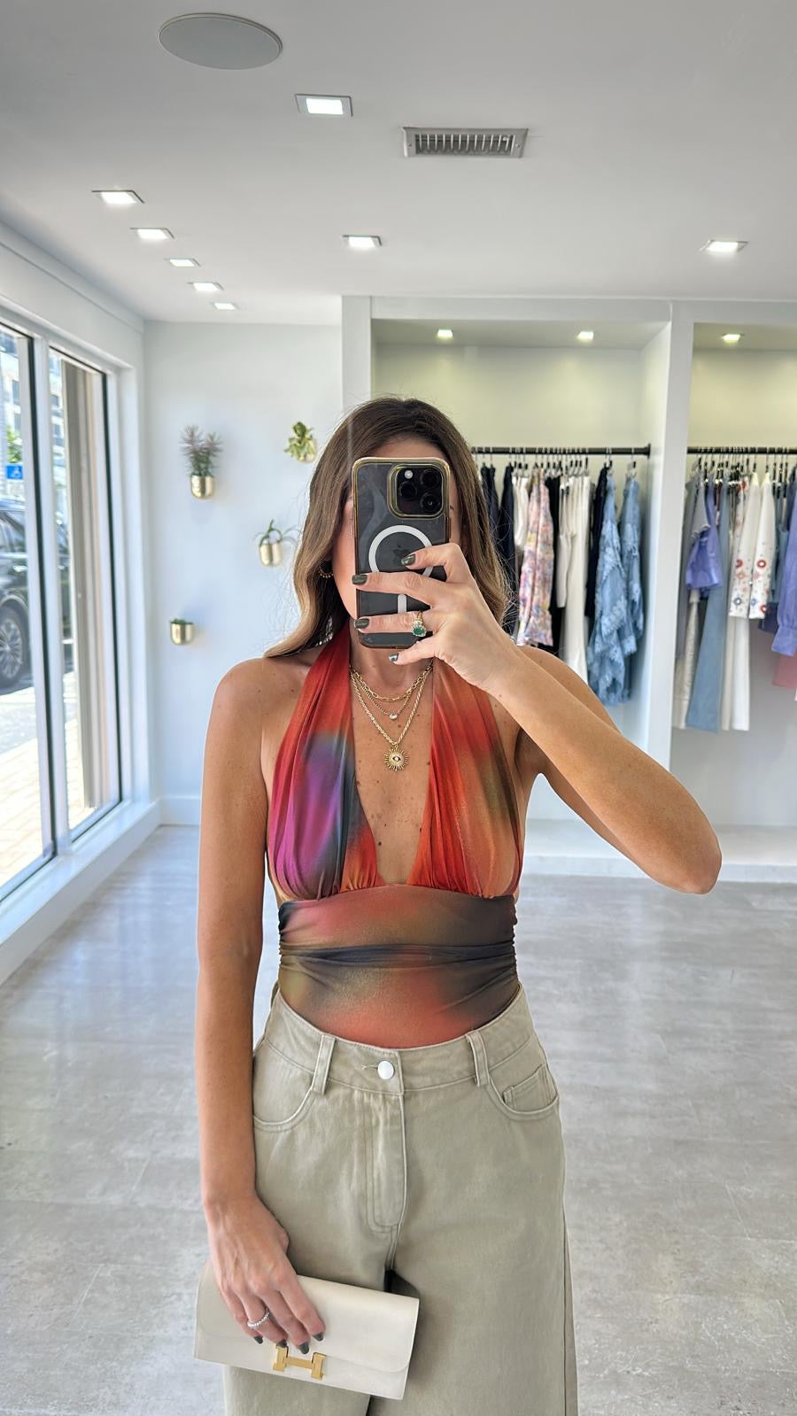 SUNSET MIRAGE HALTER