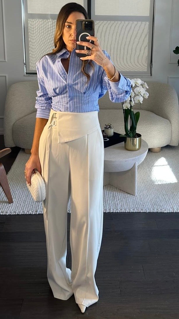 BONE ASSYMETRICAL PANTS