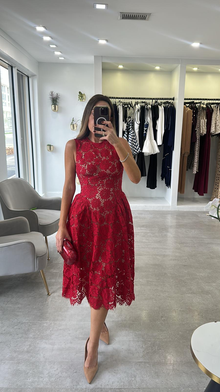 ROUGE LACE MIDI