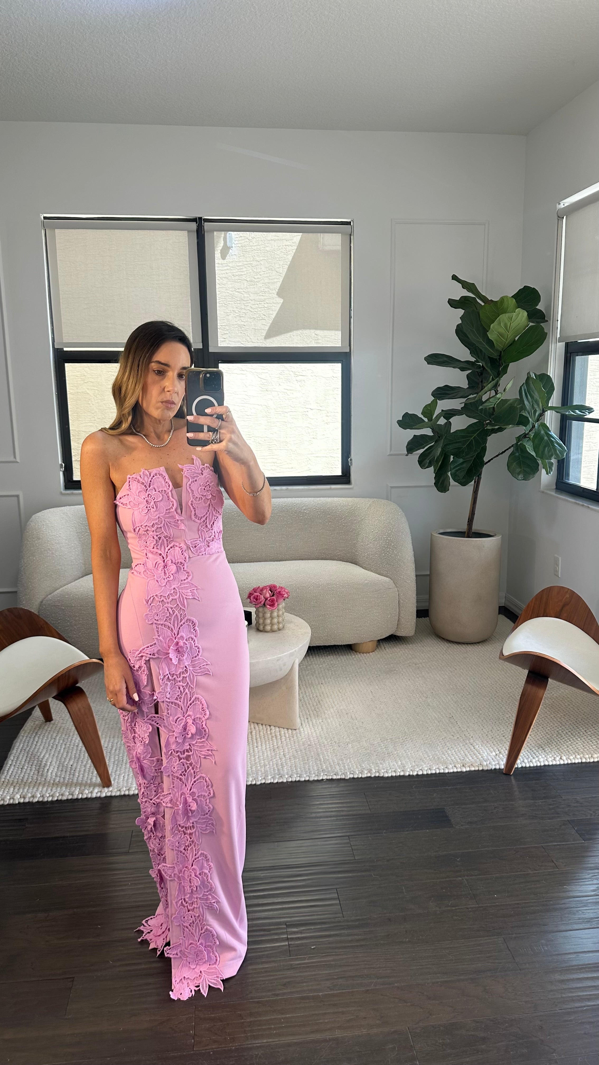 Maxi rose dress