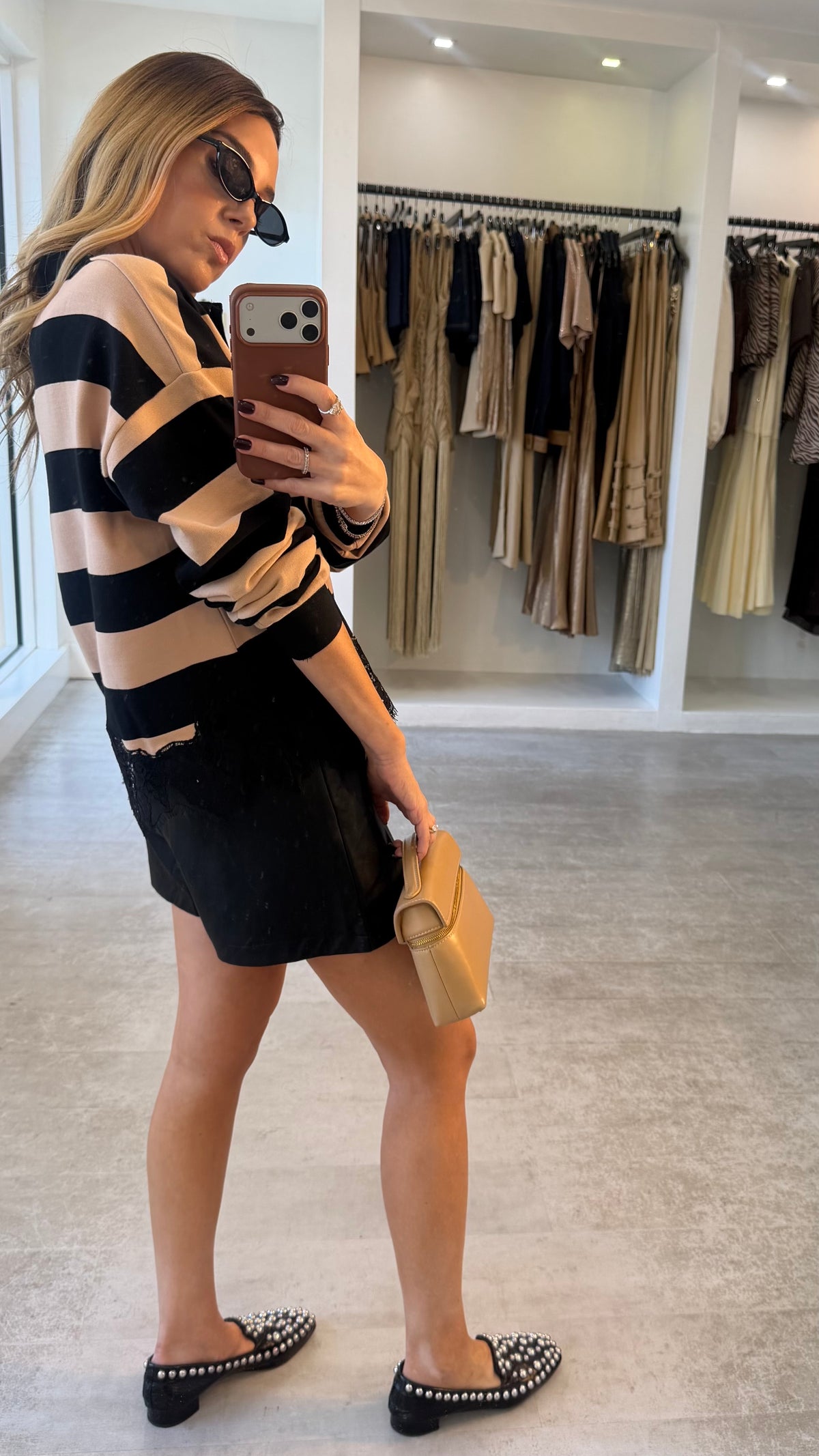 KHAKI STRIPE POLO