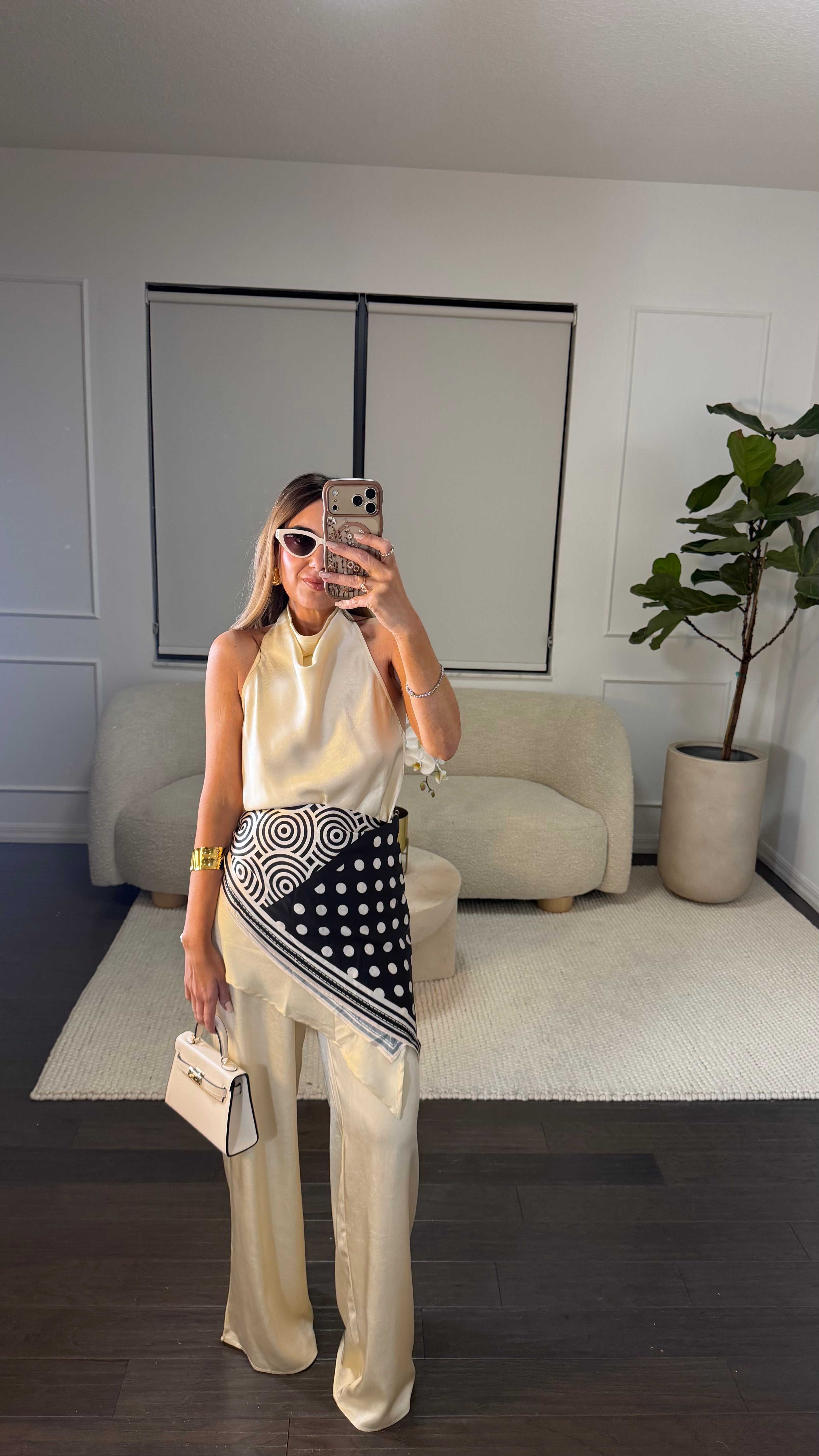 SILK POLKA BANDANA SET