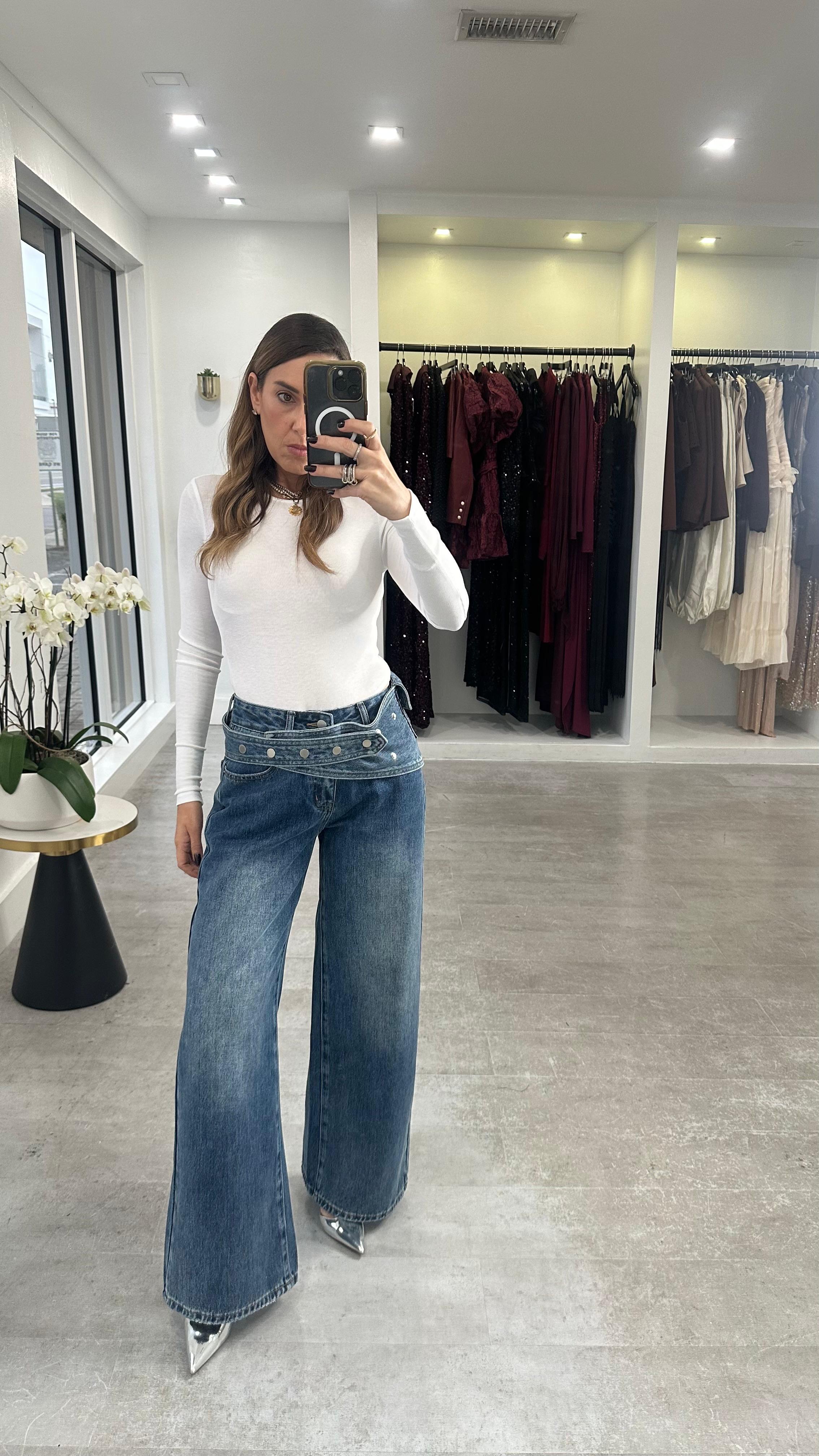 THE ICON BELTED DENIM