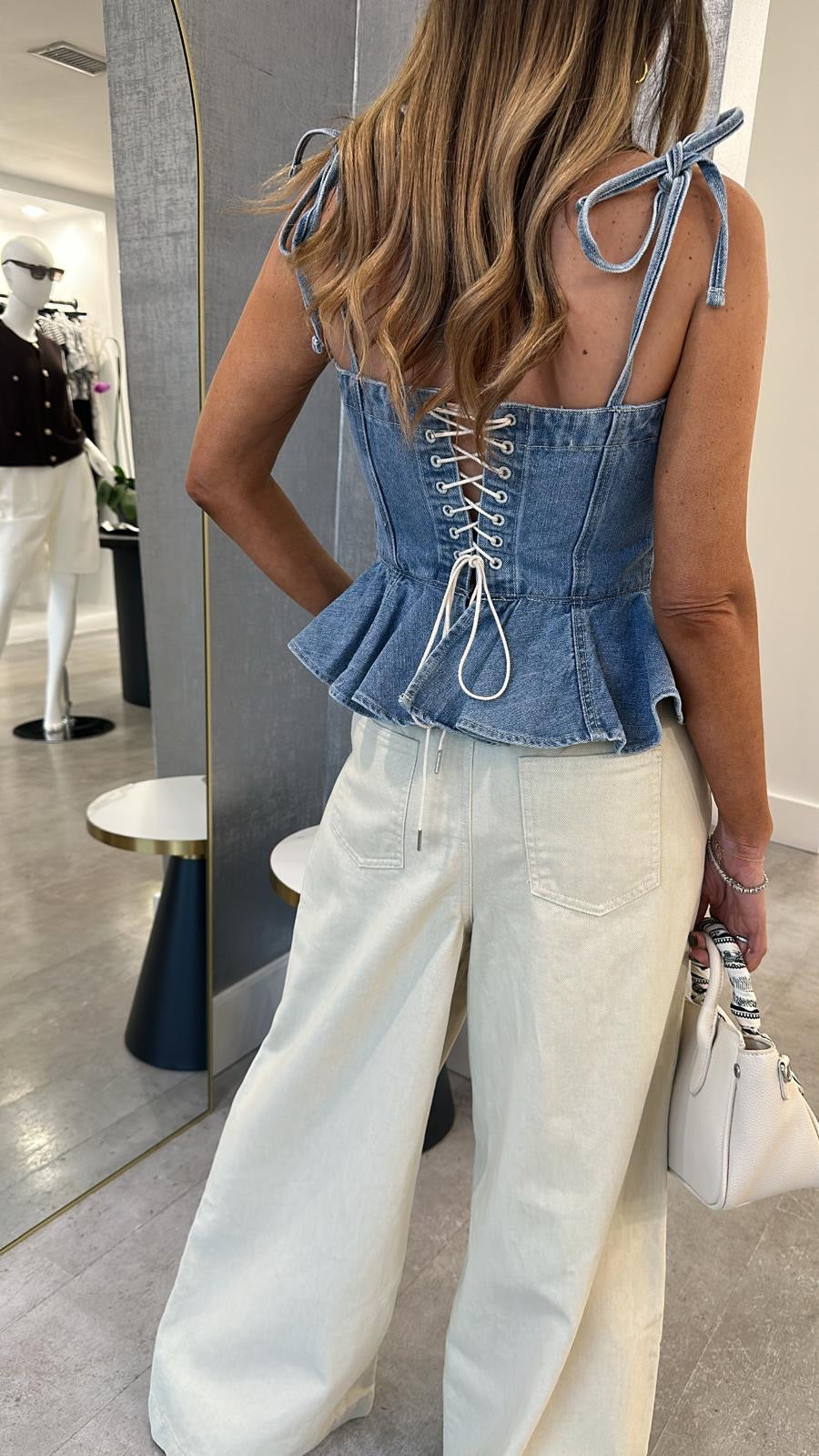 BONE DENIM TROUSER