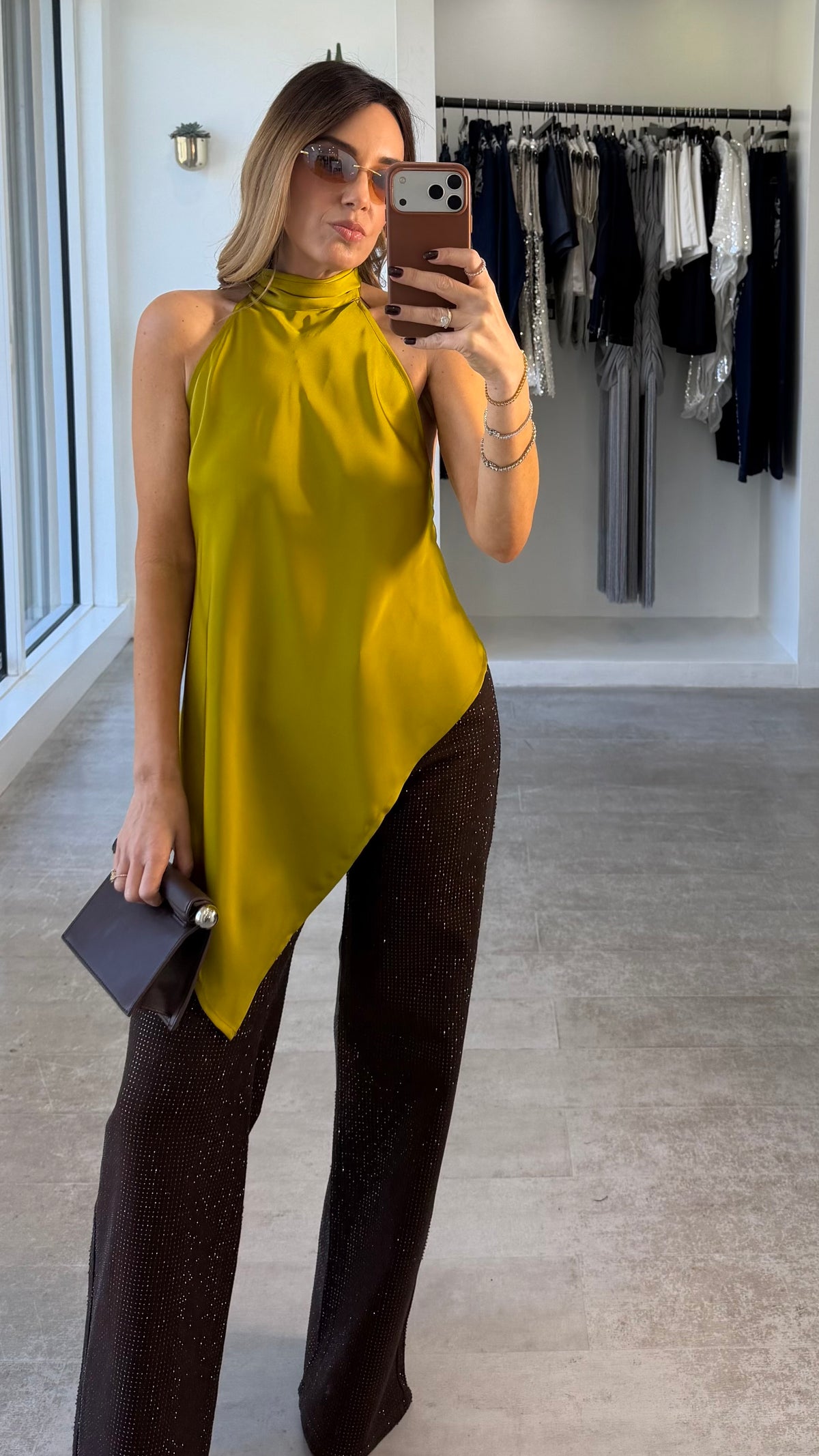 GILDED HALTER TOP