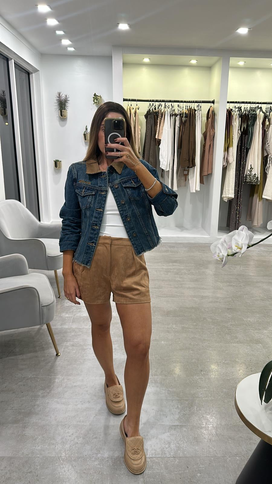 SUEDE DENIM JACKET