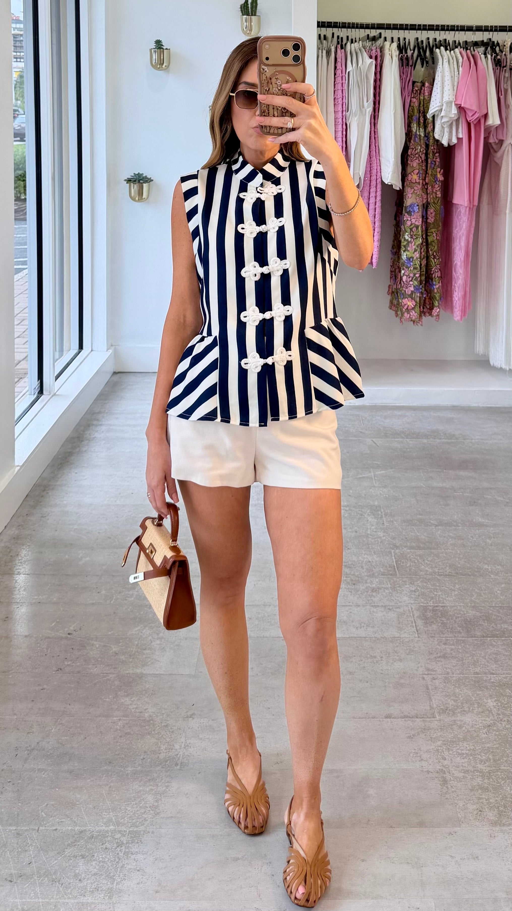 STRIPED NAPOLEON TOP
