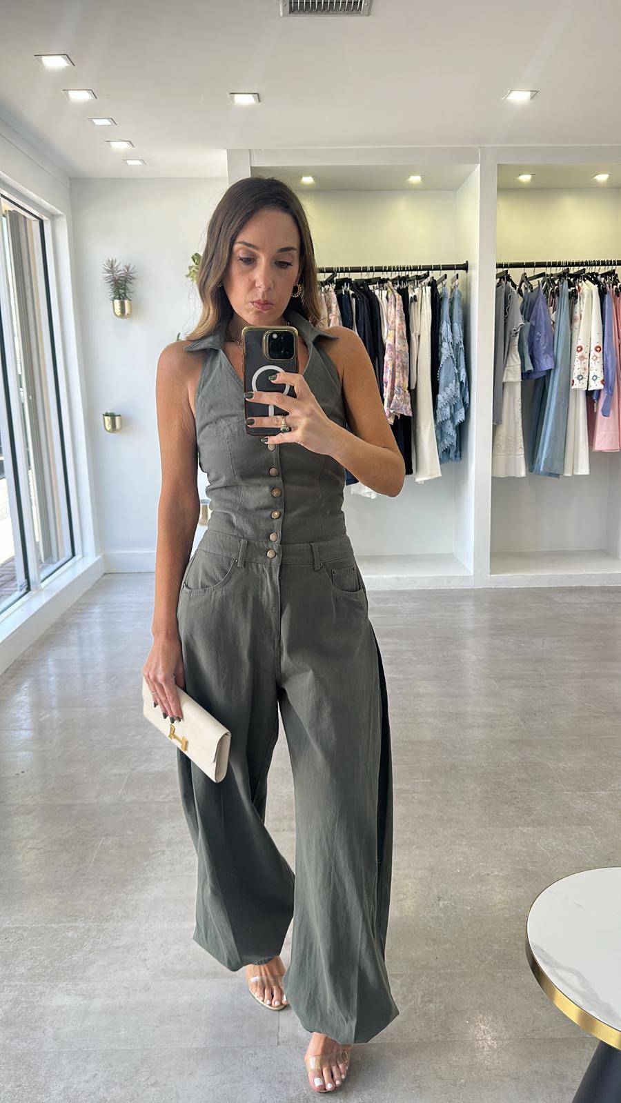 OLIVE EDGE JUMPSUIT