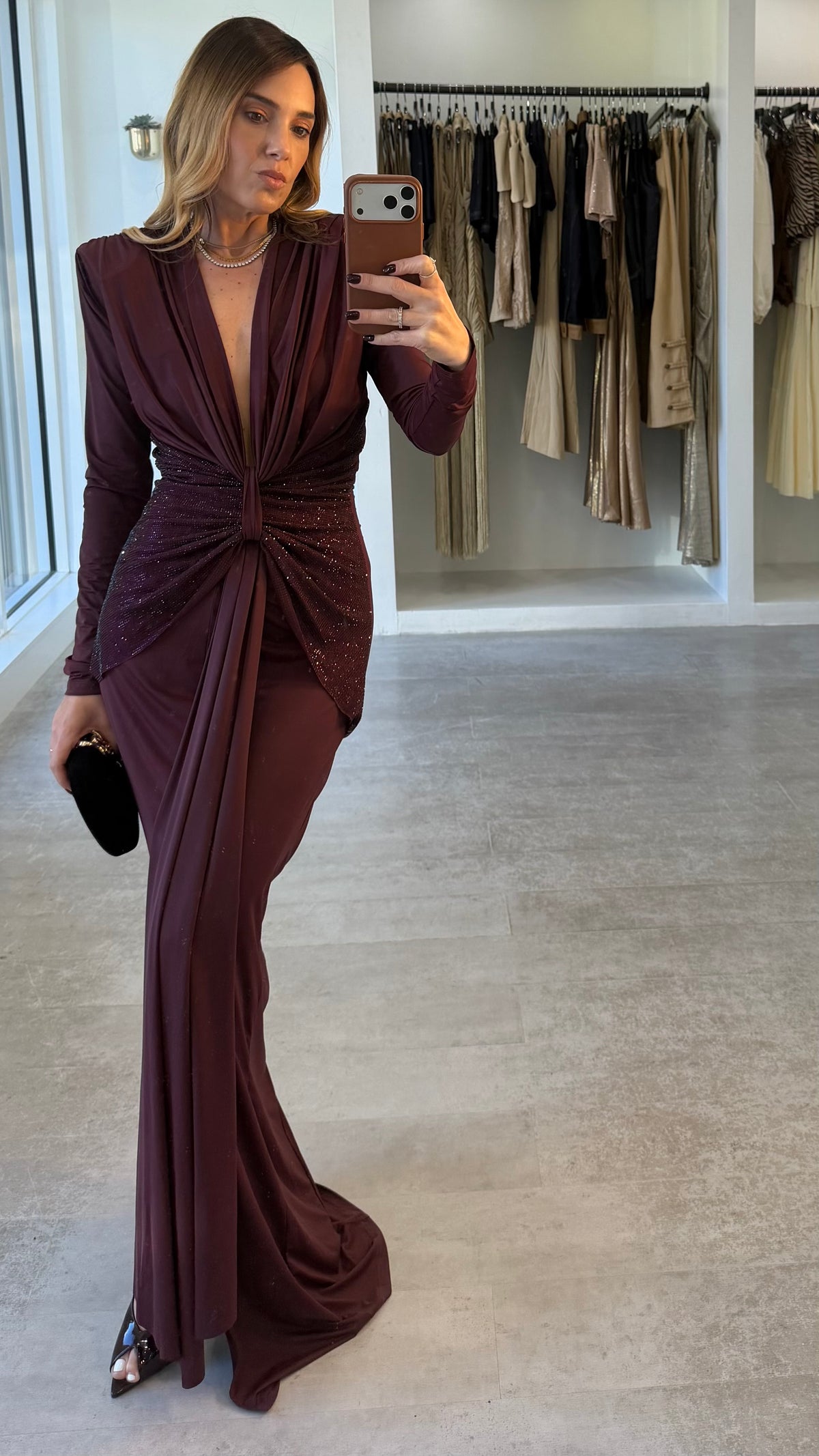 BURGY SHINE PAD DRESS