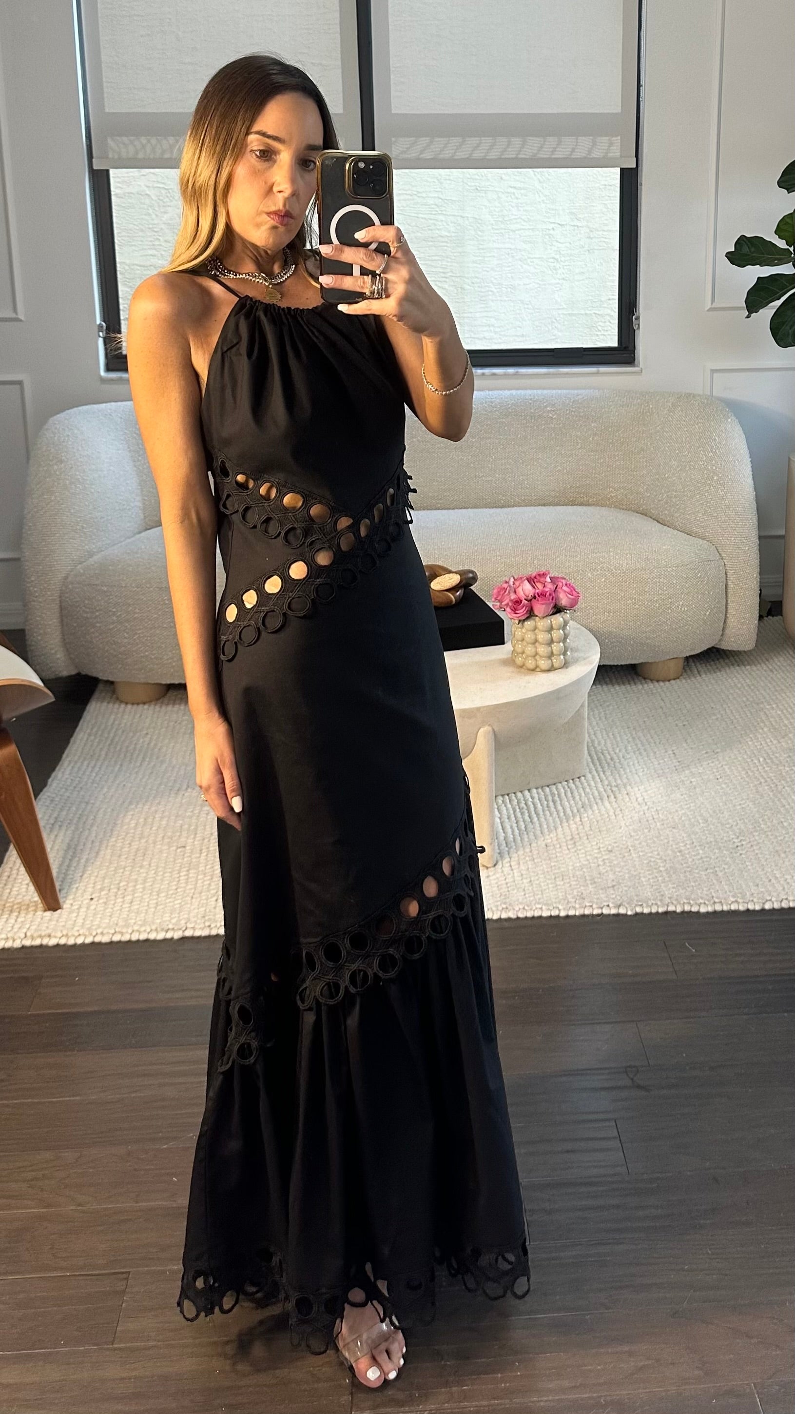 NOIR ARO FLOWY DRESS