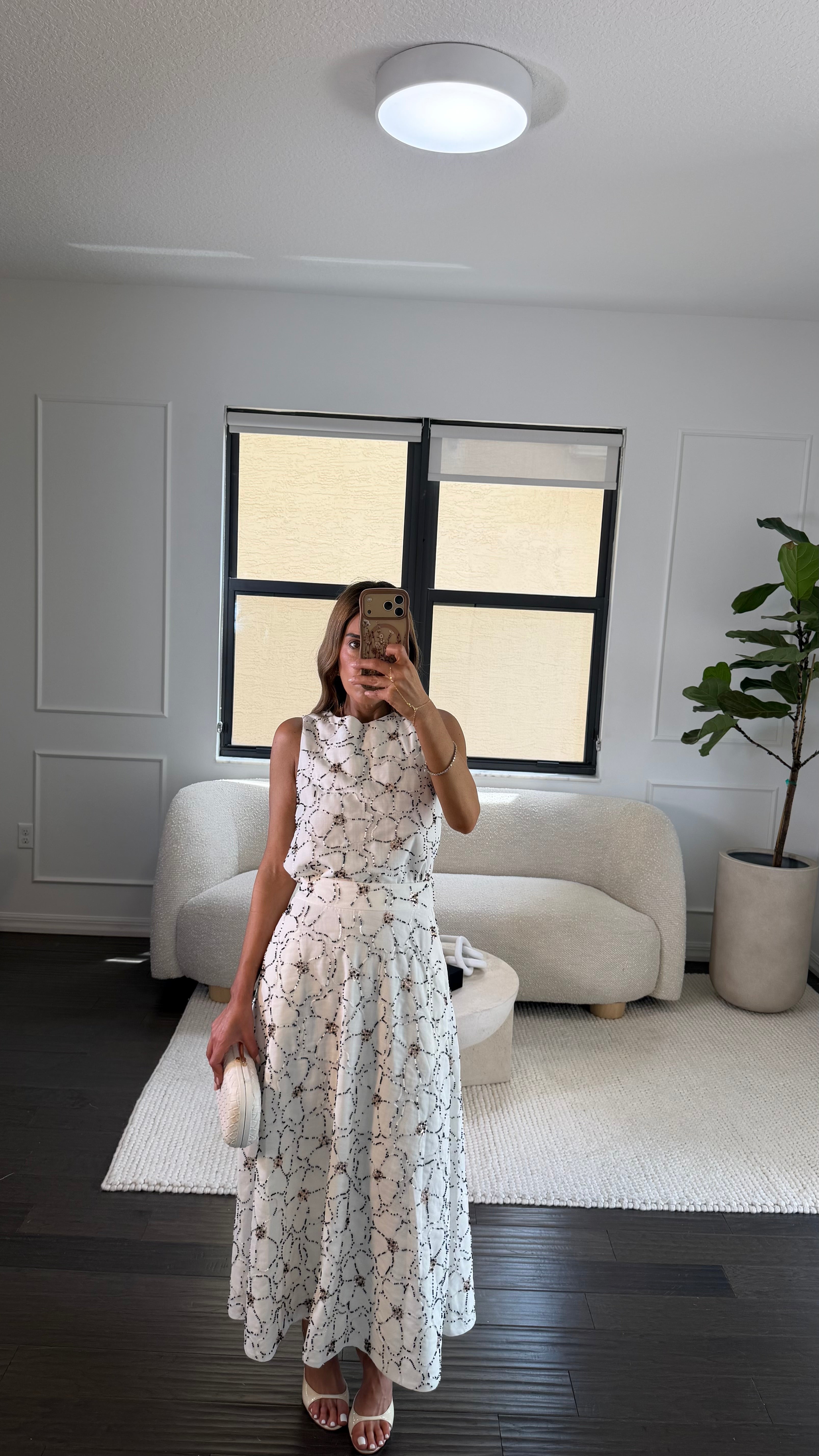 CRYSTAL FLORAL MIDI SKIRT SET