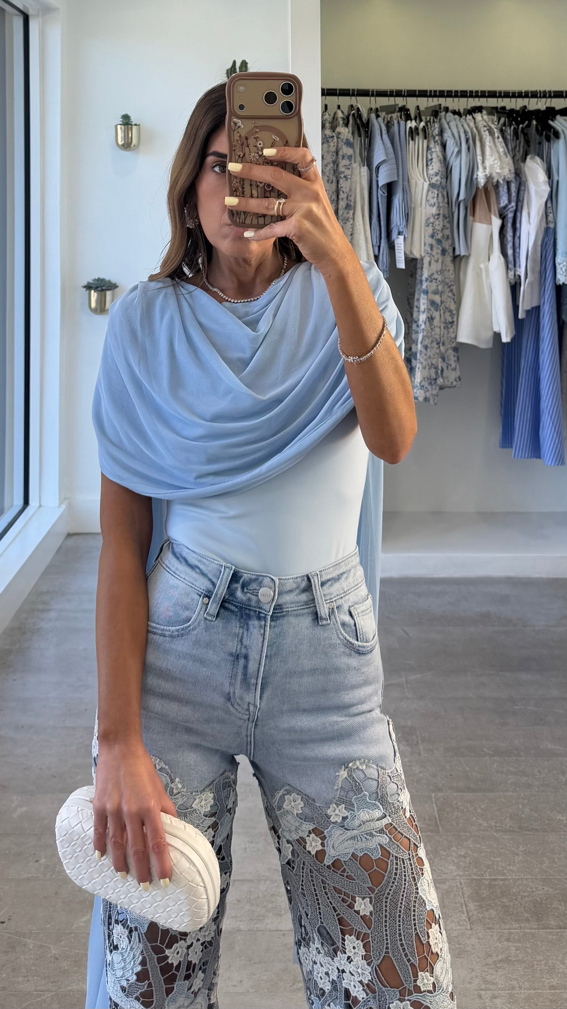 BLEU DUO LACE DENIM