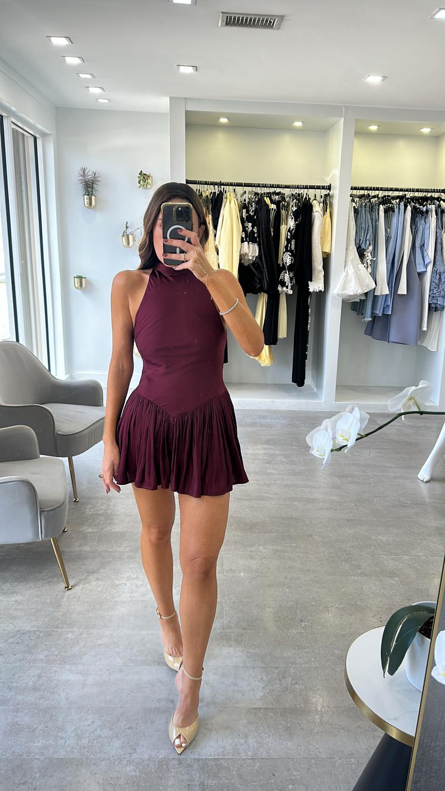 BORDEAUX MINI DRESS