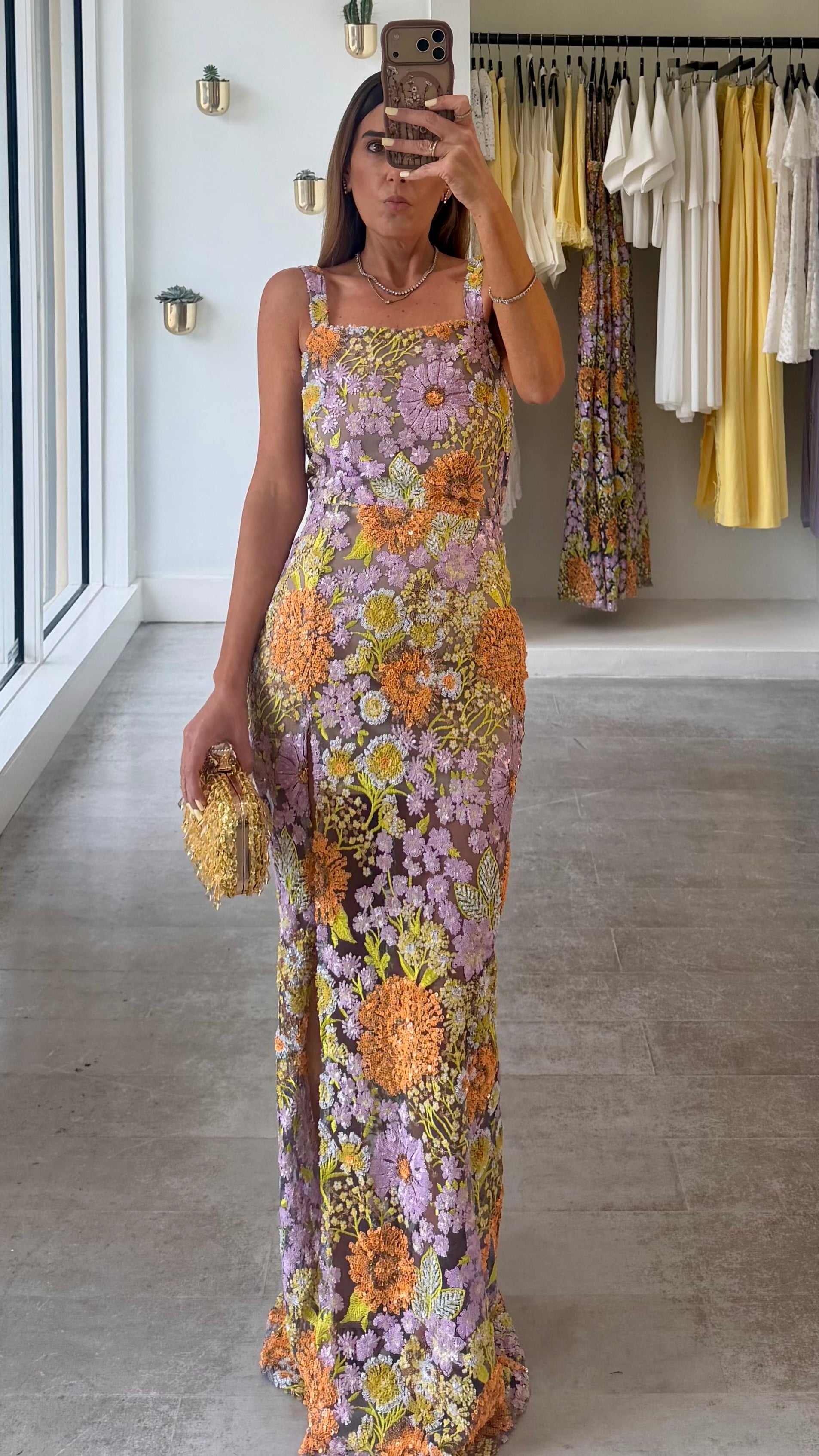 MULTI FLORA SHINE GOWN