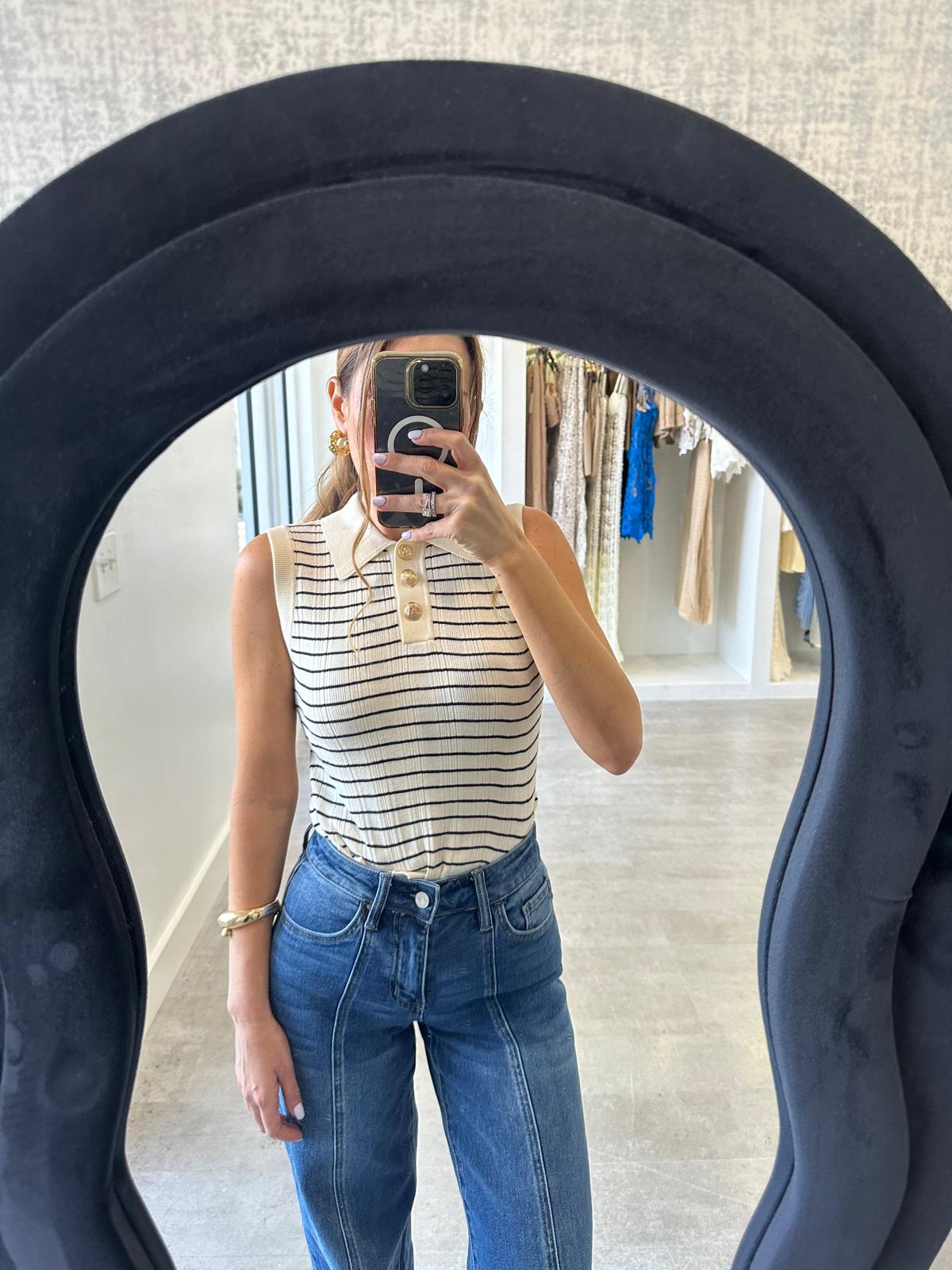STRIPE BEIGE TOP