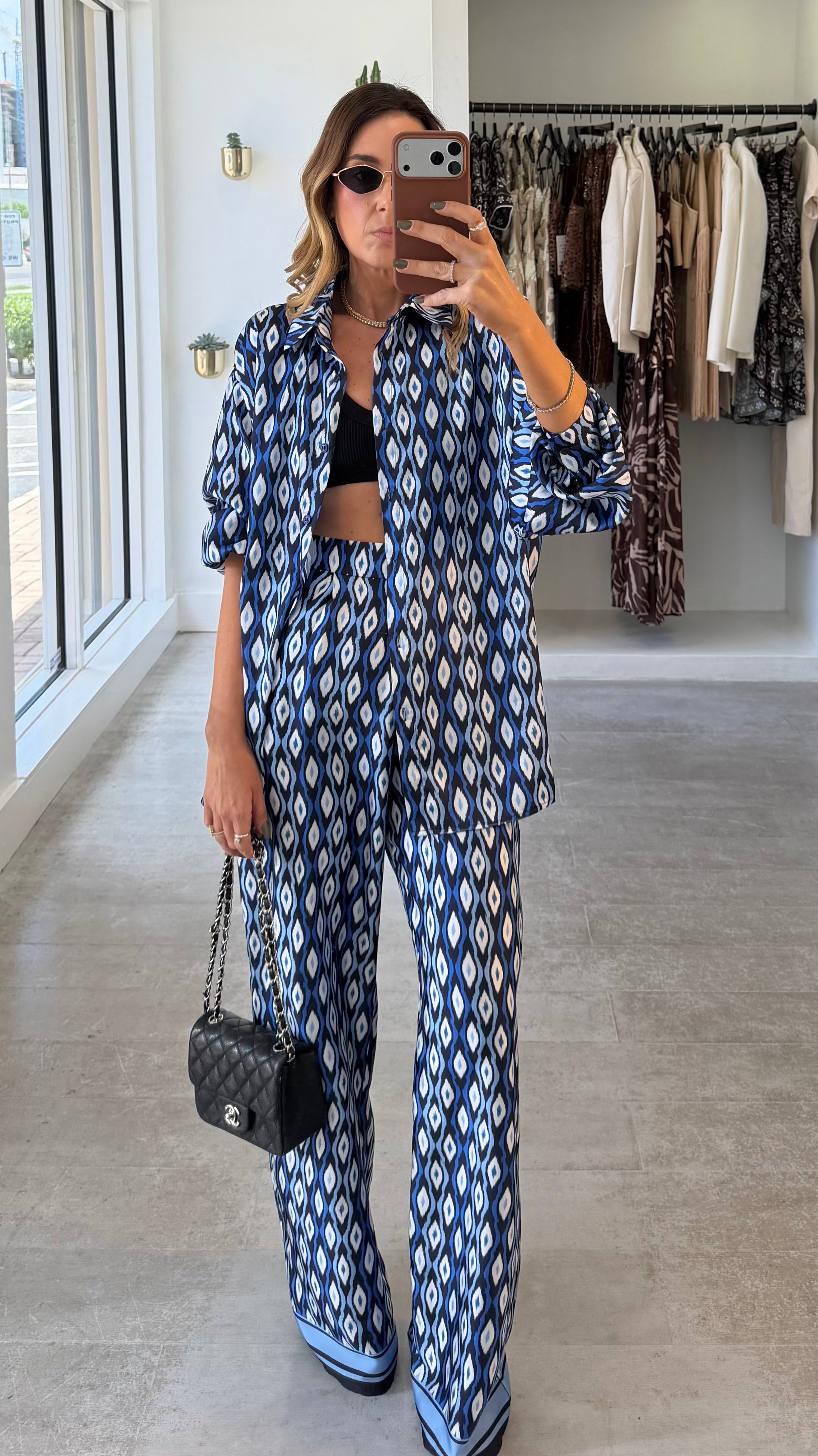 BLUE RETRO PANT SET
