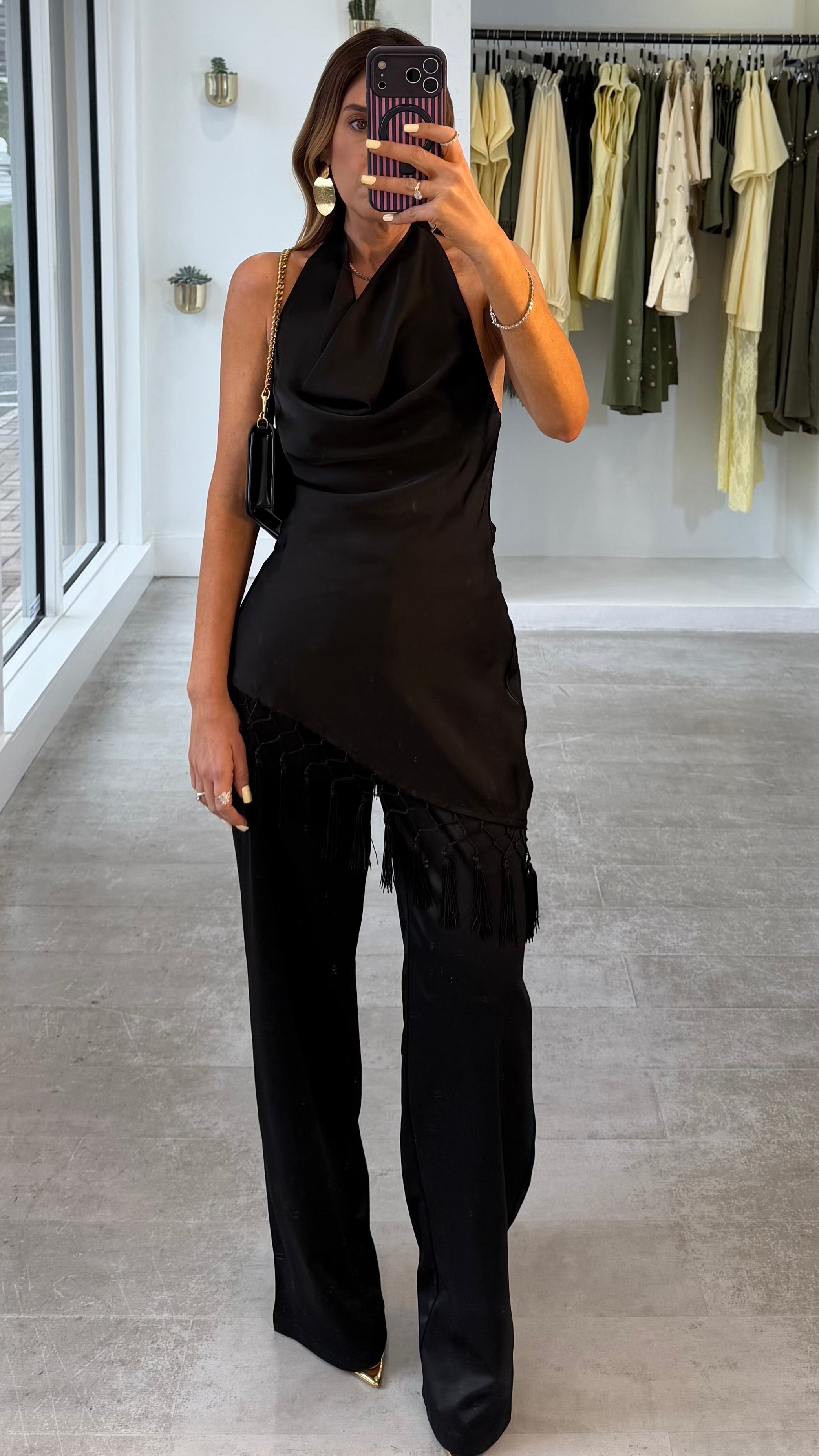 BLACK TAILORED PANTS