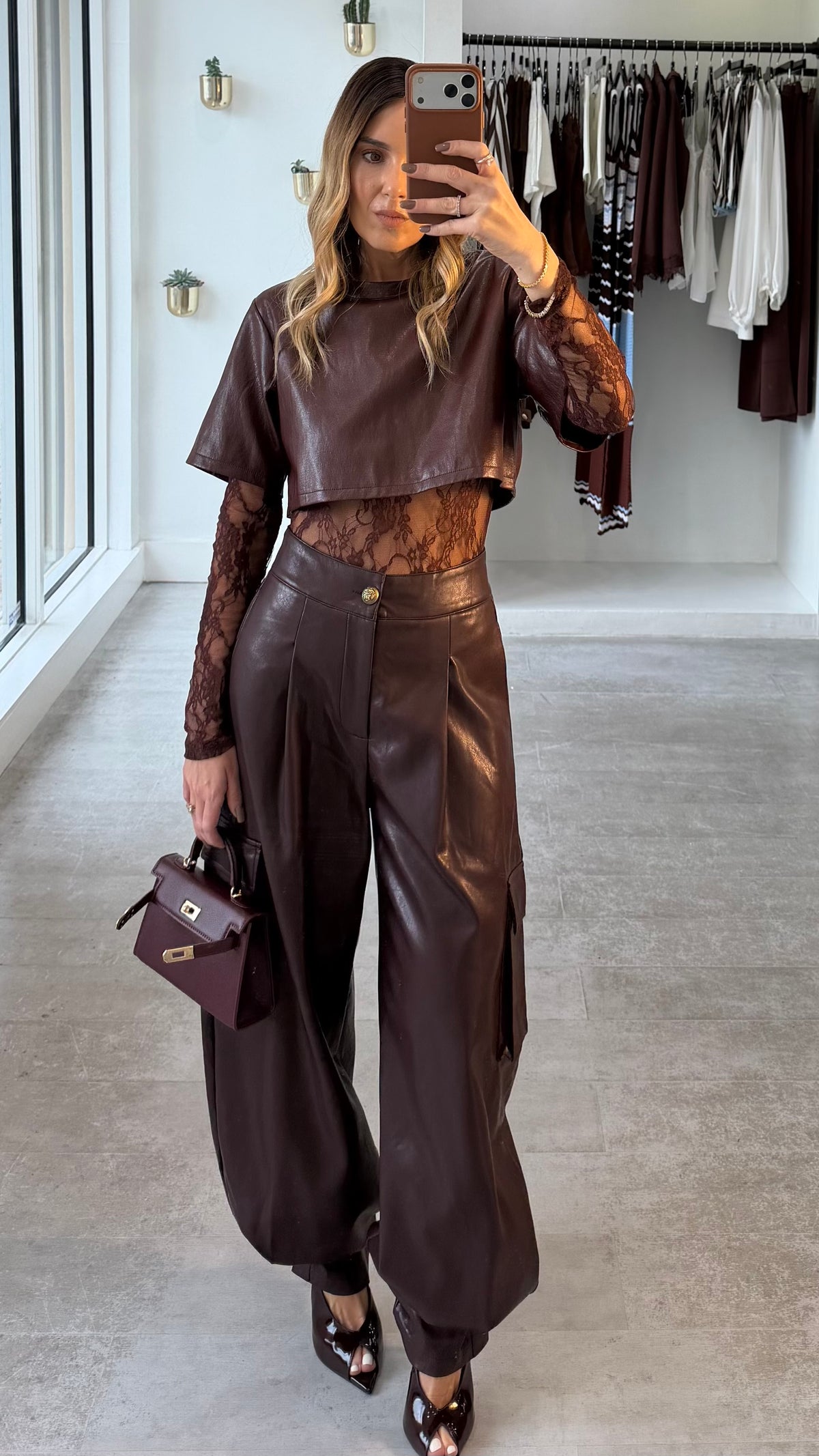 BURGUNDY MUSE PANTS