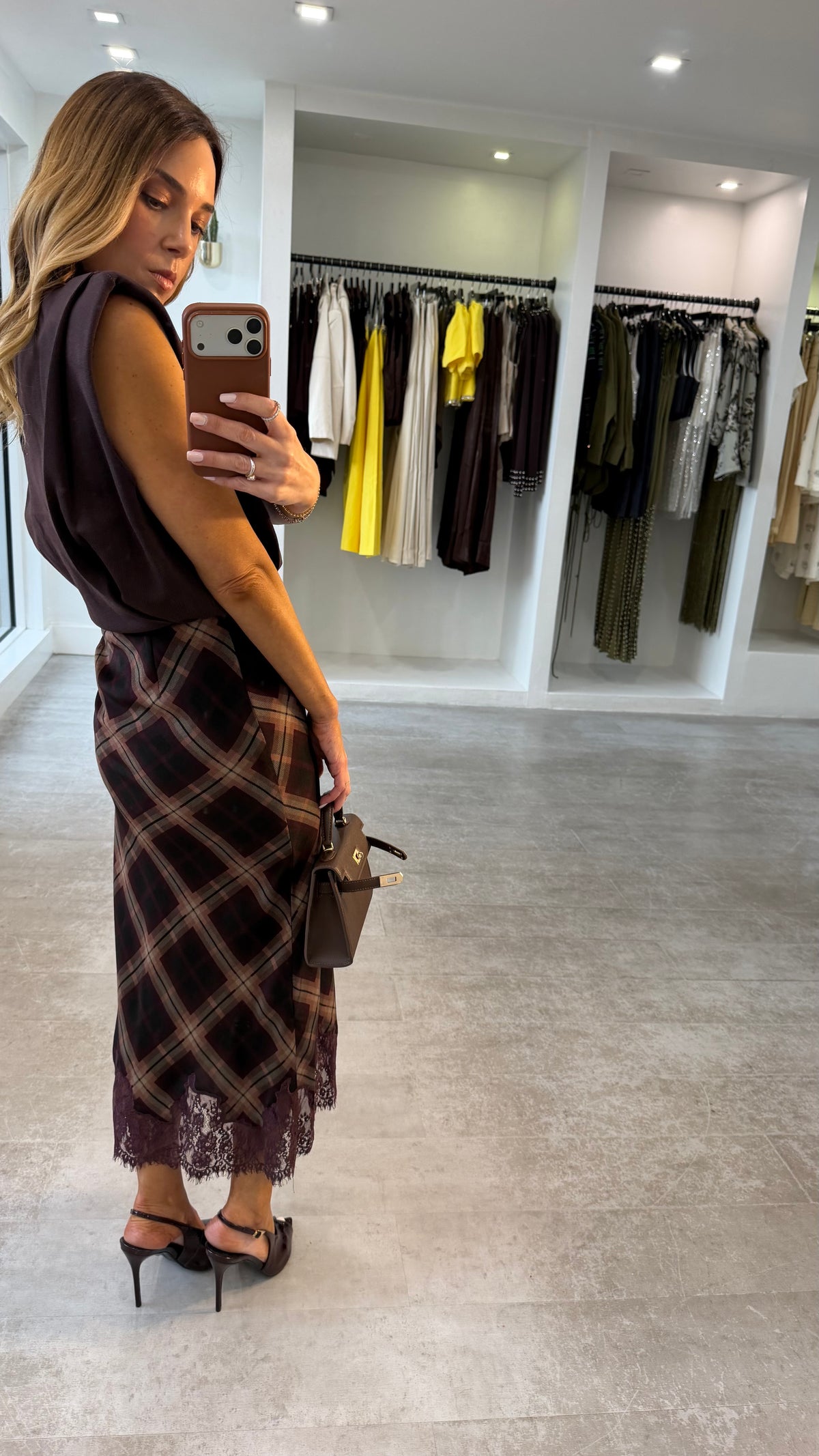 PLAID ROMANCE MAXI SKIRT